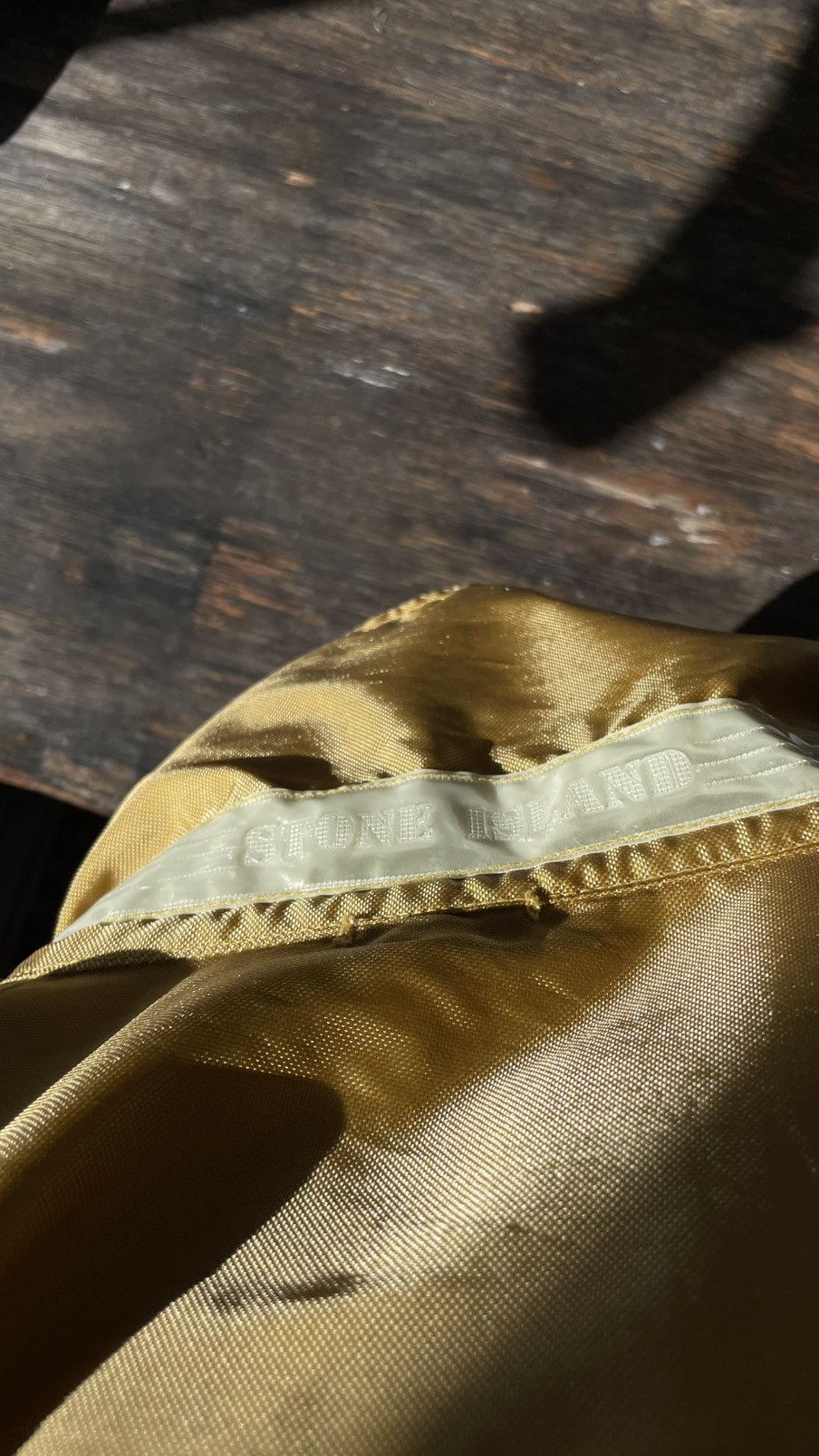 Stone Island archival stone Island formula steel gold shimmer 1996 Size US L / EU 52-54 / 3 - 5 Thumbnail
