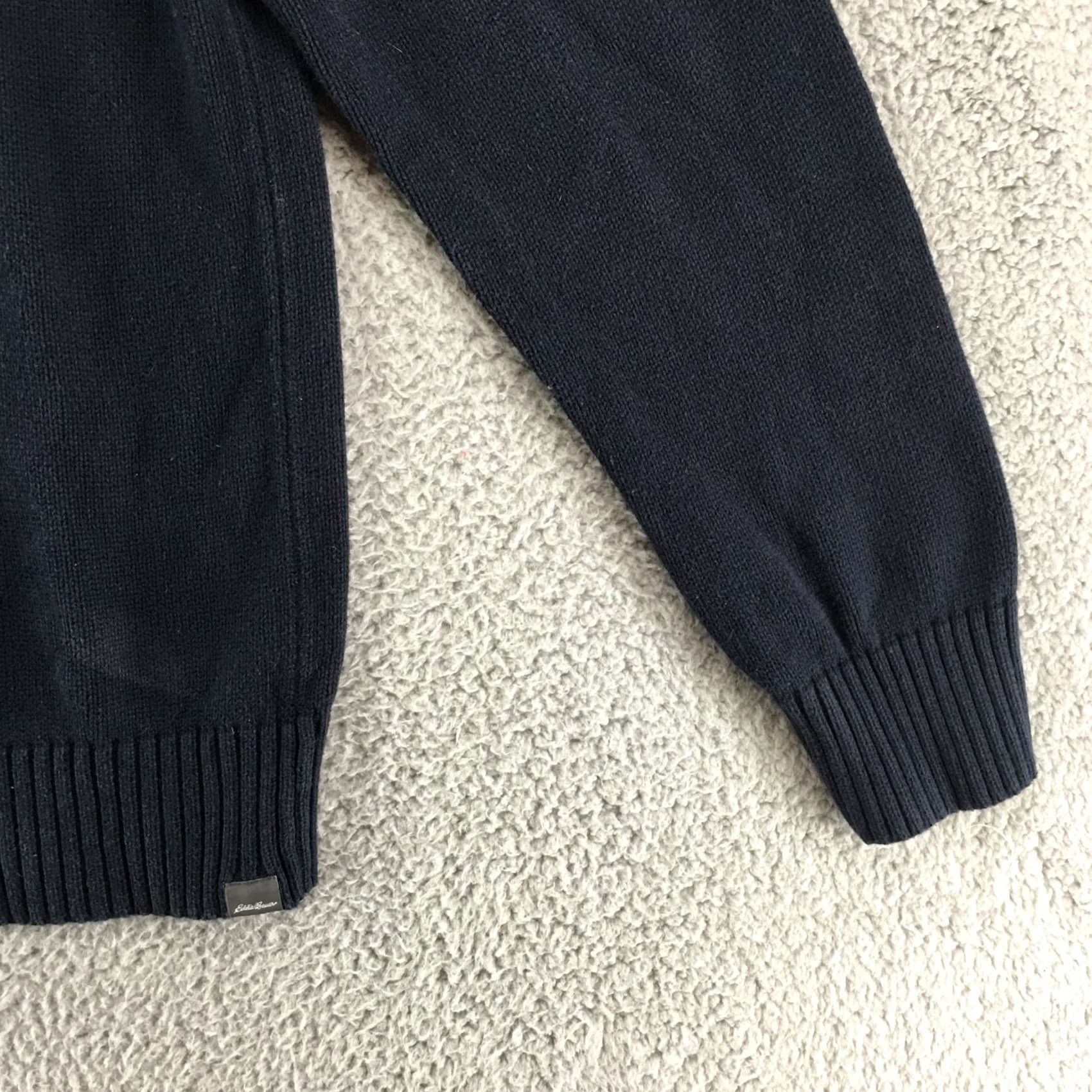 Eddie Bauer Eddie Bauer Pullover Sweater Mens Large Blue Knit Cotton Long Sleeve 1/4 Zip Size US L / EU 52-54 / 3 - 3 Thumbnail