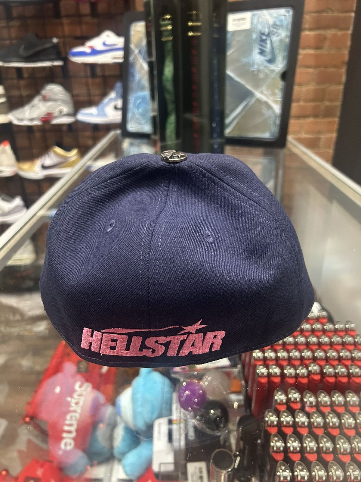 HELLSTAR Hellstar fitted hat navy pink Size ONE SIZE - 3 Thumbnail