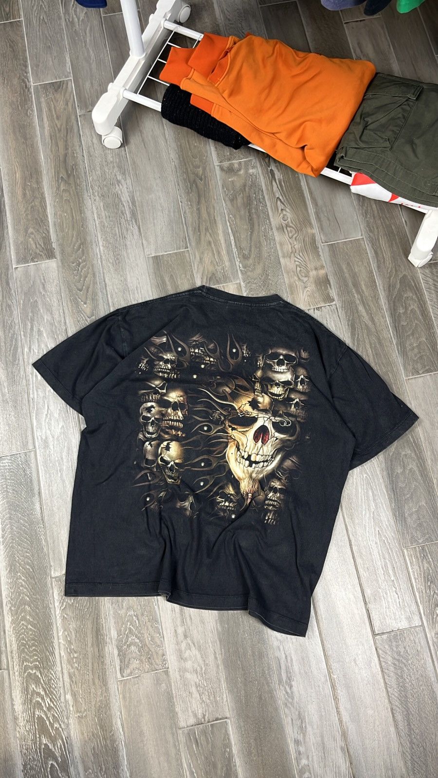 Vintage Vintage Rock Chaeng Skull full tee Size US XL / EU 56 / 4 - 5 Thumbnail