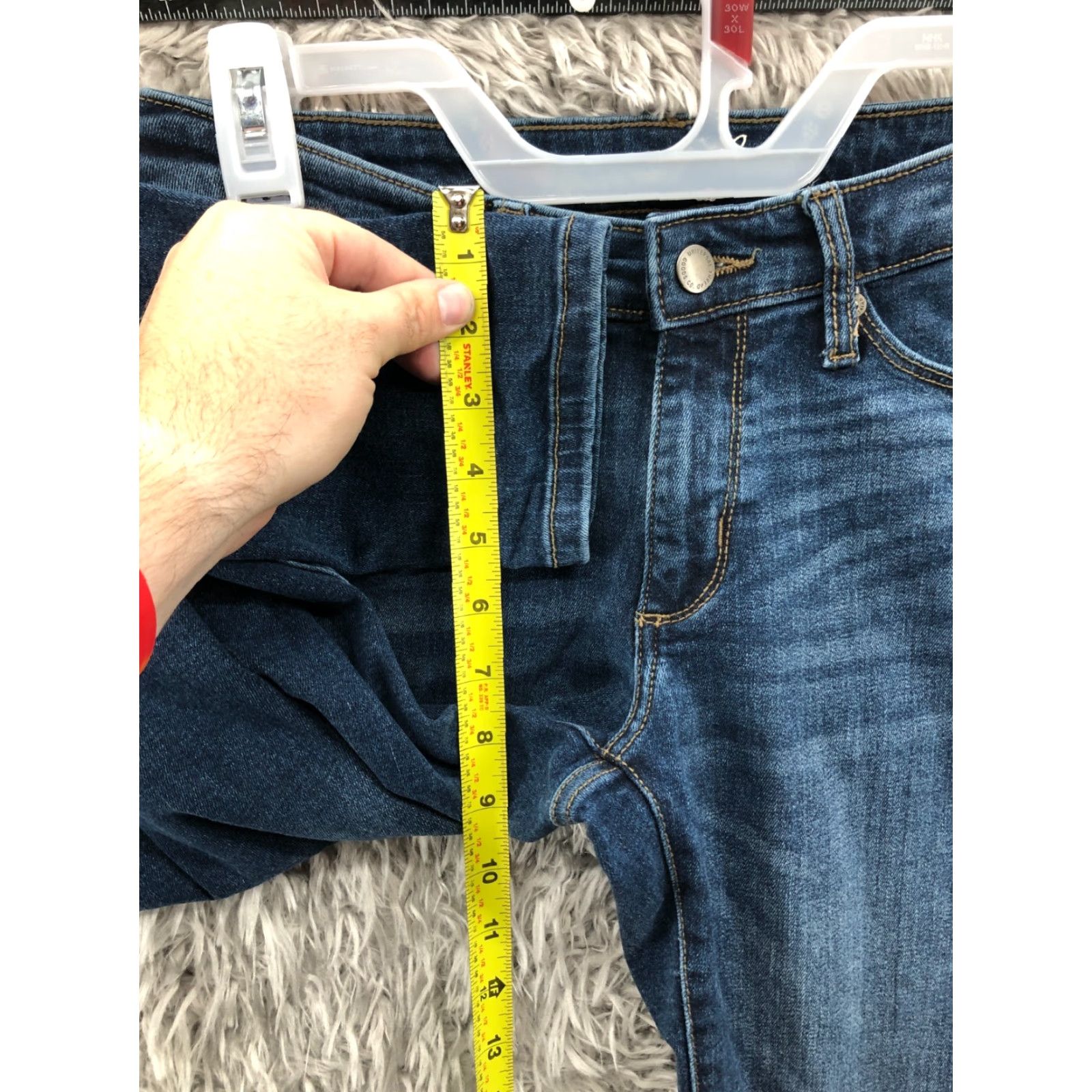 Vintage Universal Thread Curvy Skinny Jeans Womens Size 4 Mid Rise Dark Wash Blue Denim Size 27" / US 4 / IT 40 - 4 Thumbnail