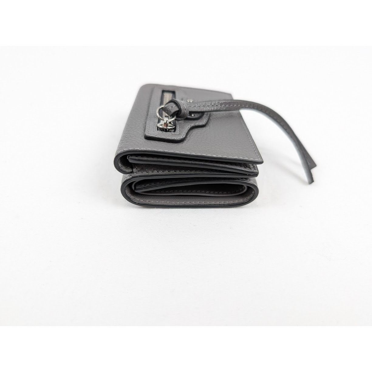 Balenciaga o1rshd1 Size: OS/ Tri-Fold Mini New Classic Wallet Dark Grey Size ONE SIZE - 1 Thumbnail