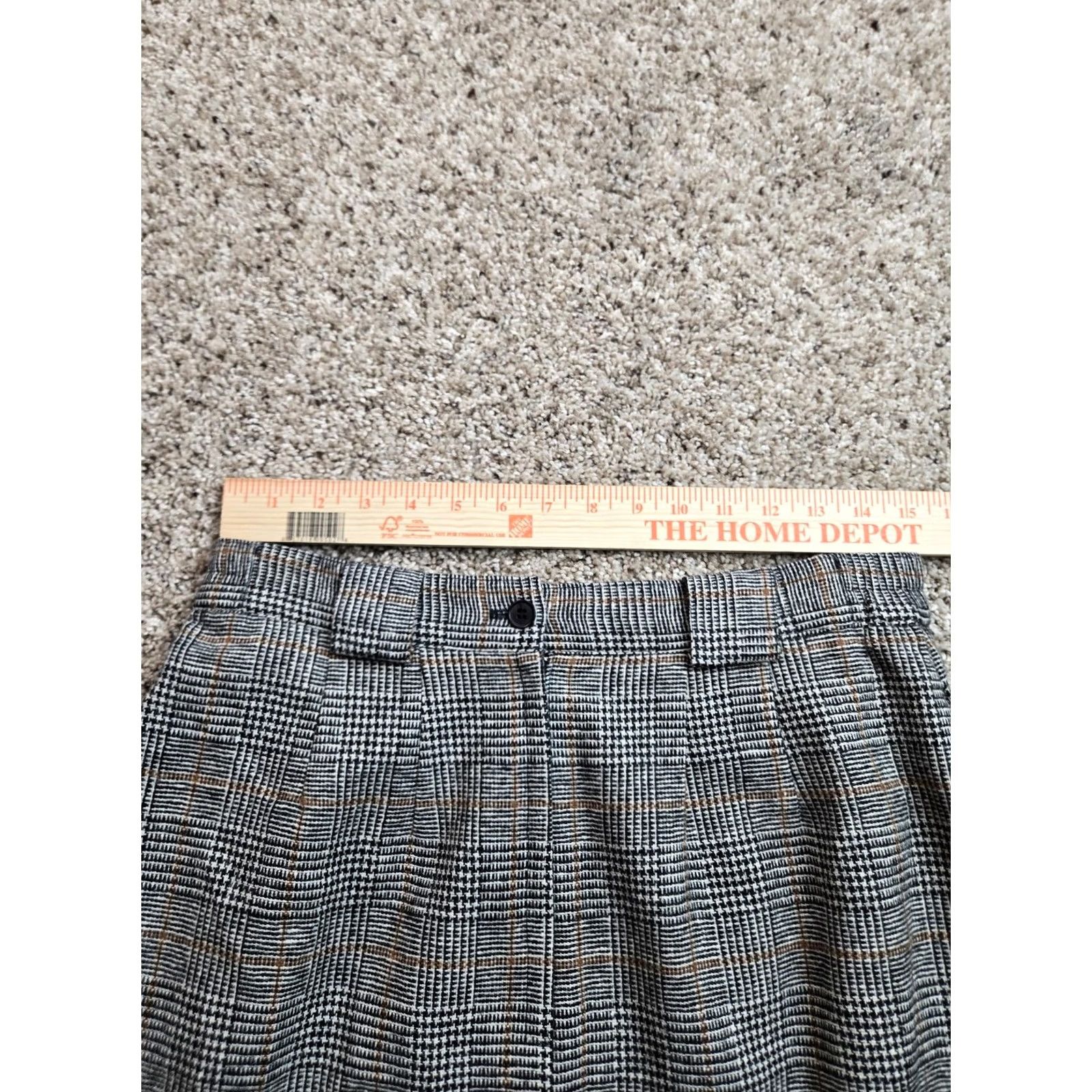 Orvis VINTAGE Orvis Skirt Womens 12 Gray Wool Plaid Tweed Knee Length Pencil Slit Lined Size 34" / US 12 / IT 48 - 6 Thumbnail