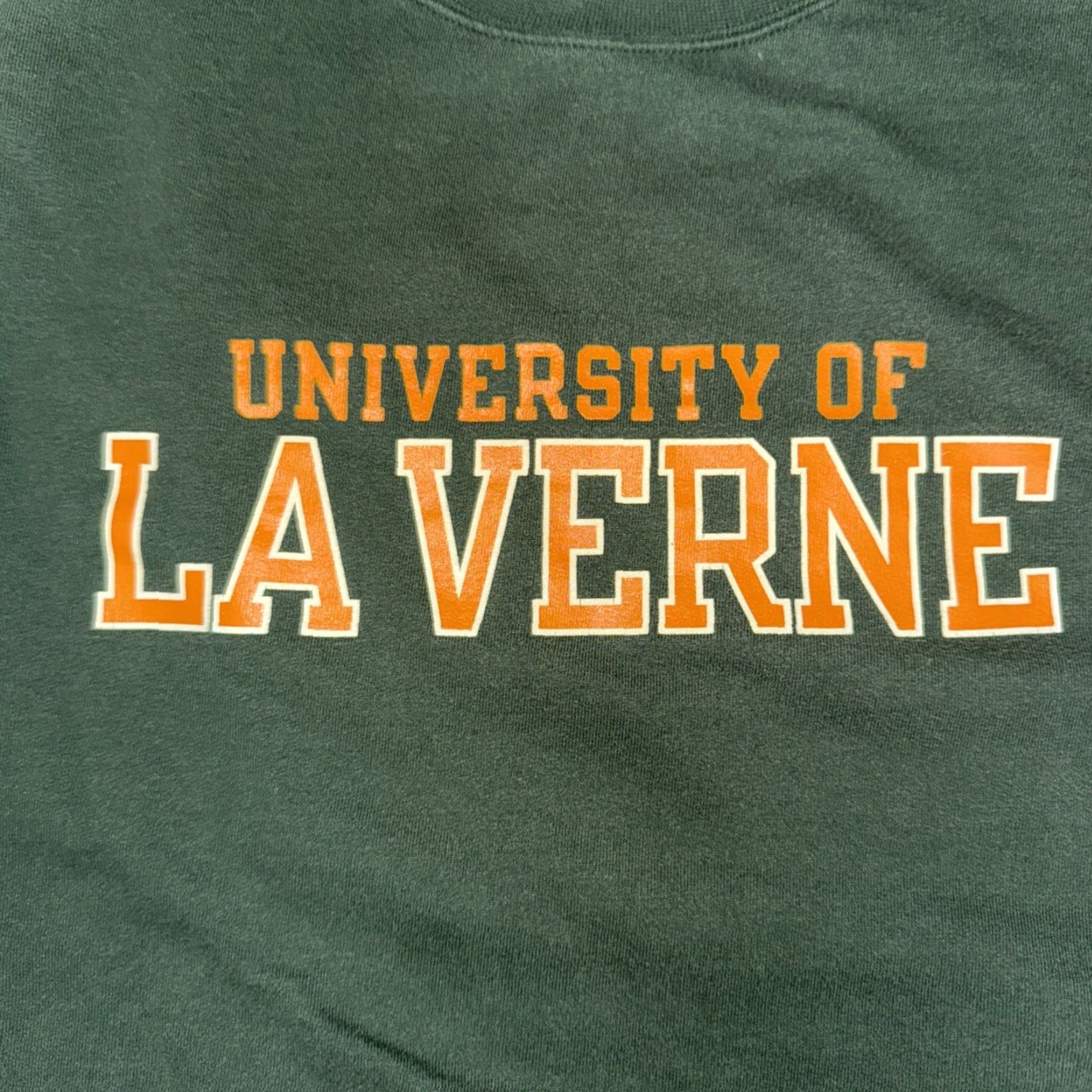Champion VINTAGE Champion Crewneck Sweater University Of La Verne Green Small Men US 90s Prep Logo Pullover Sweatshirt Indoor Outdoor All Seasons Size US S / EU 44-46 / 1 - 2 Thumbnail