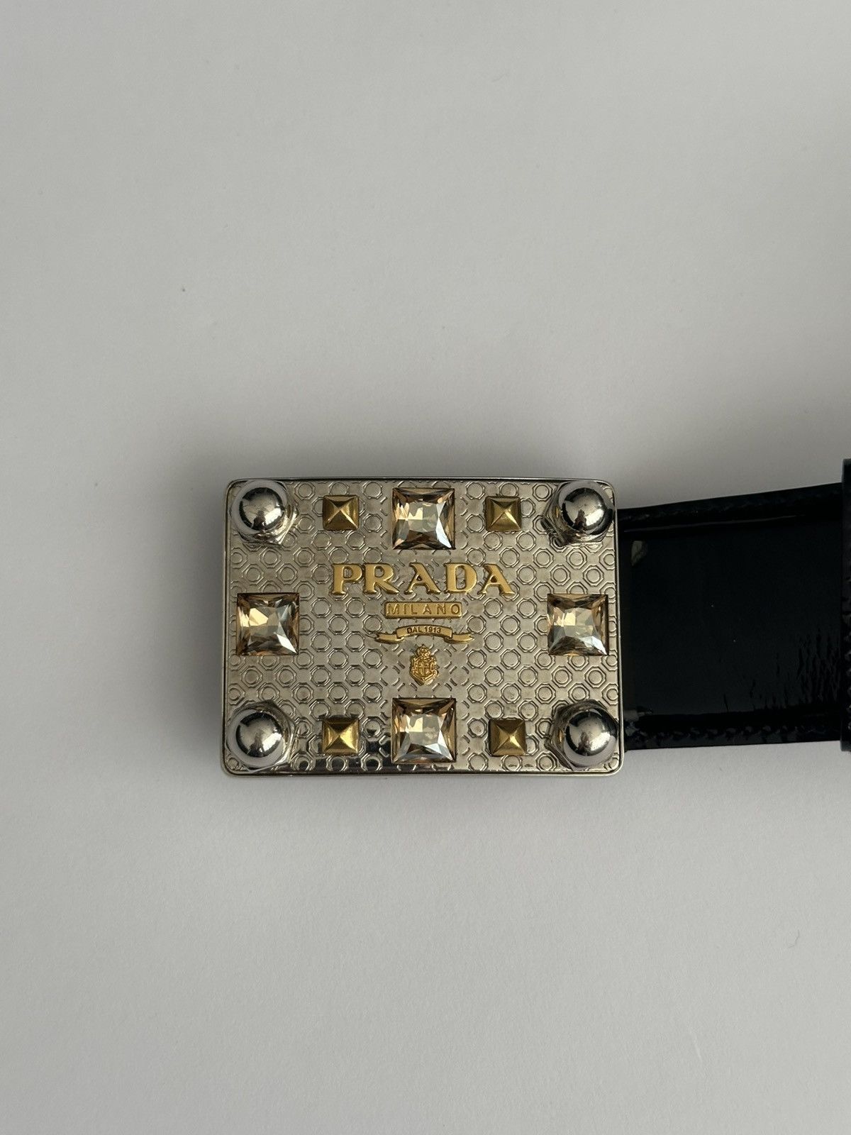 Prada Prada FW07 Jewel Studded Patent Leather Belt Size ONE SIZE - 4 Thumbnail