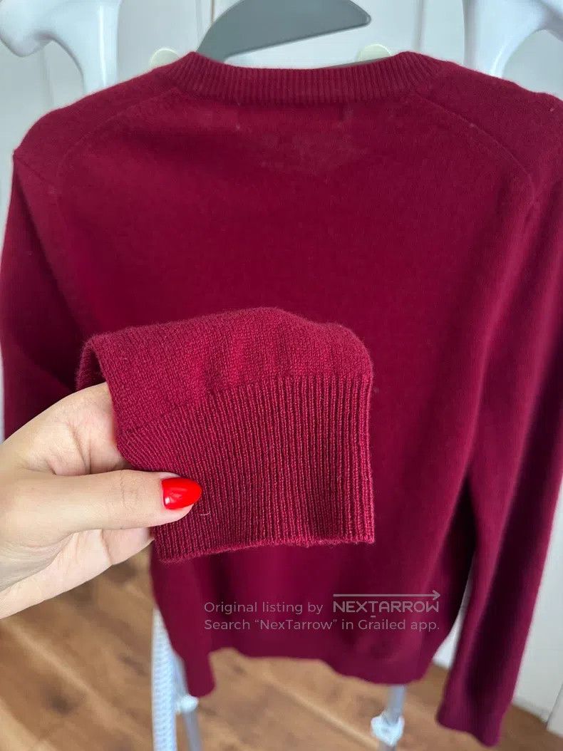 Comme des Garcons Comme Des Garcons Wine red wool knitted cardigan Size L / US 10 / IT 46 - 3 Thumbnail