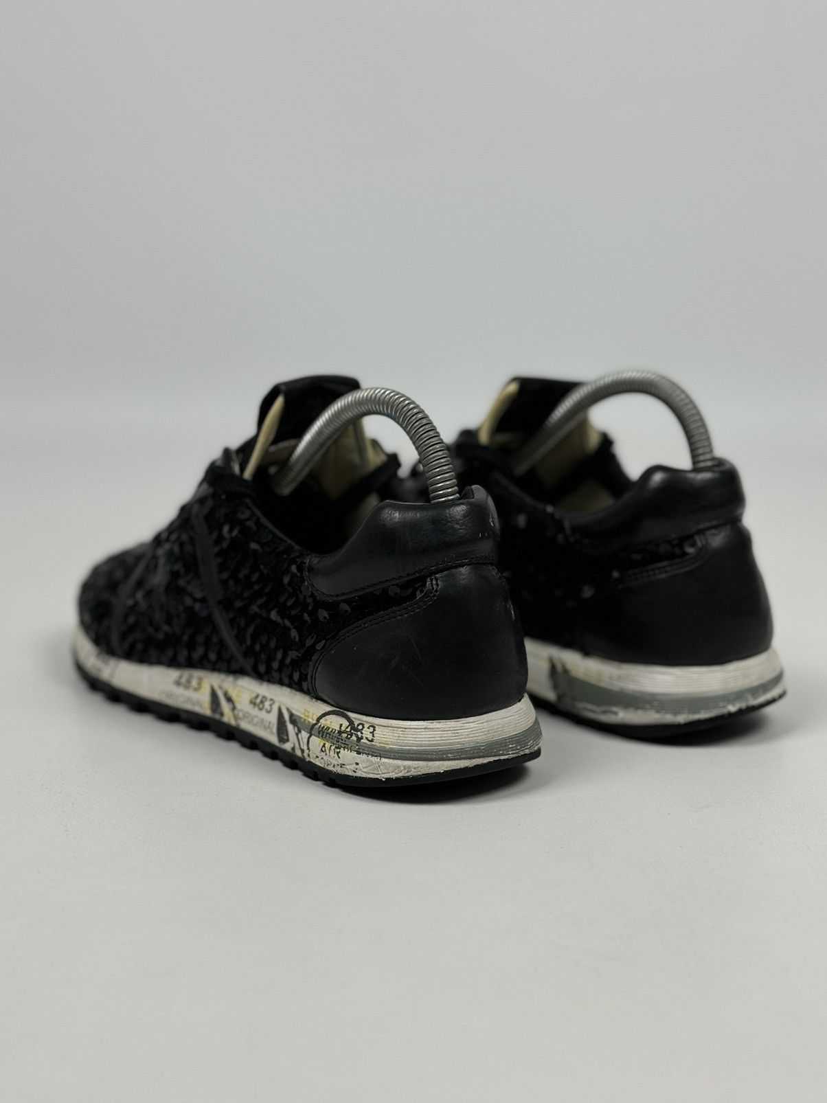 Premiata Premiata Glitter Low Top Black Sneakers Size US 8 / IT 38 - 4 Thumbnail