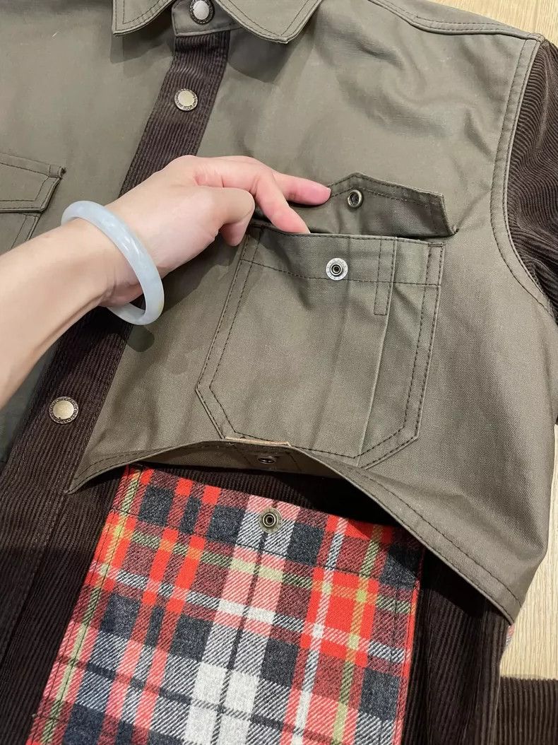Junya Watanabe Junya watanabe Plaid stitched corduroy jacket Size US M / EU 48-50 / 2 - 4 Thumbnail