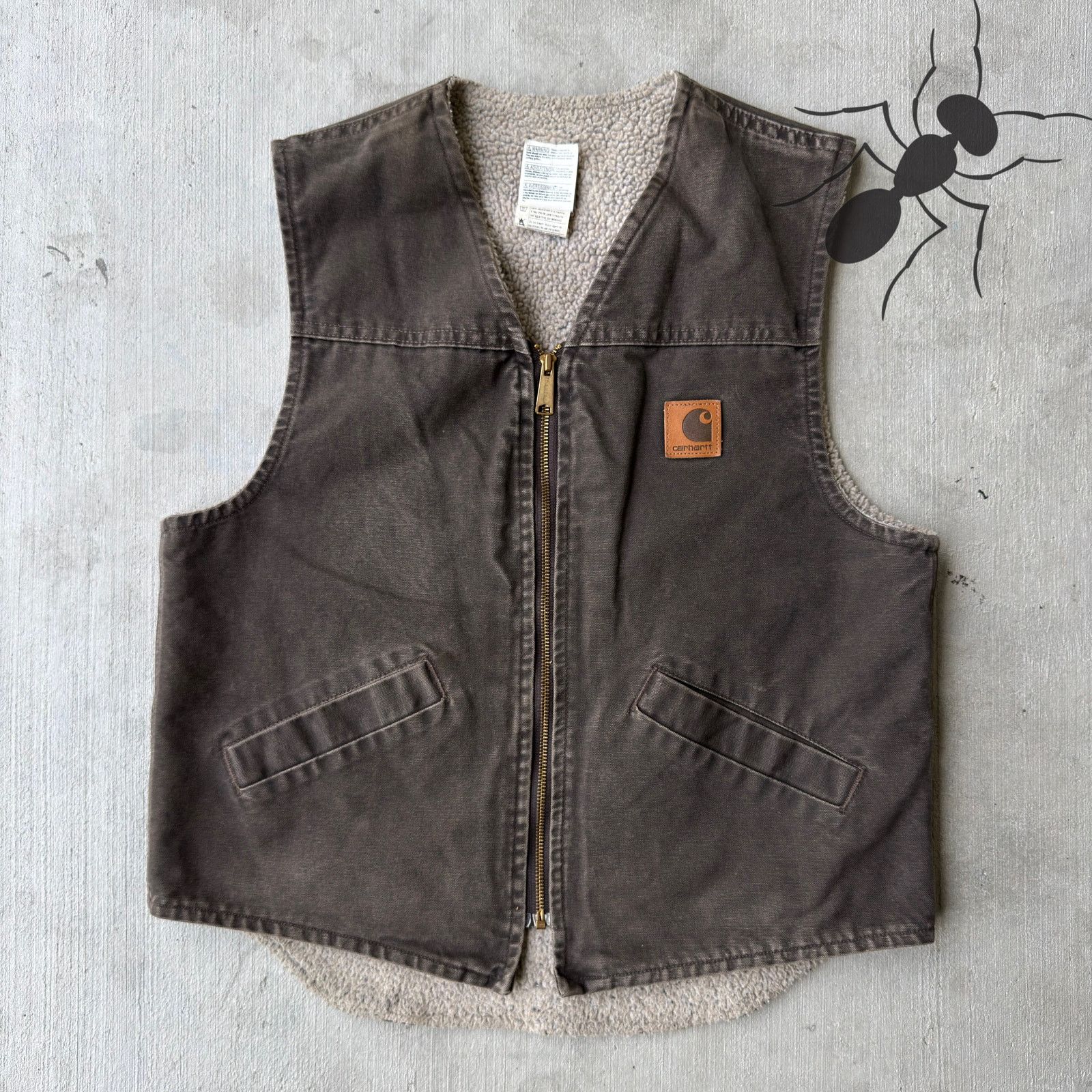 Carhartt × Vintage Carhartt V13 TMB brown sherpa work wear vest Size US M / EU 48-50 / 2 - 1 Thumbnail