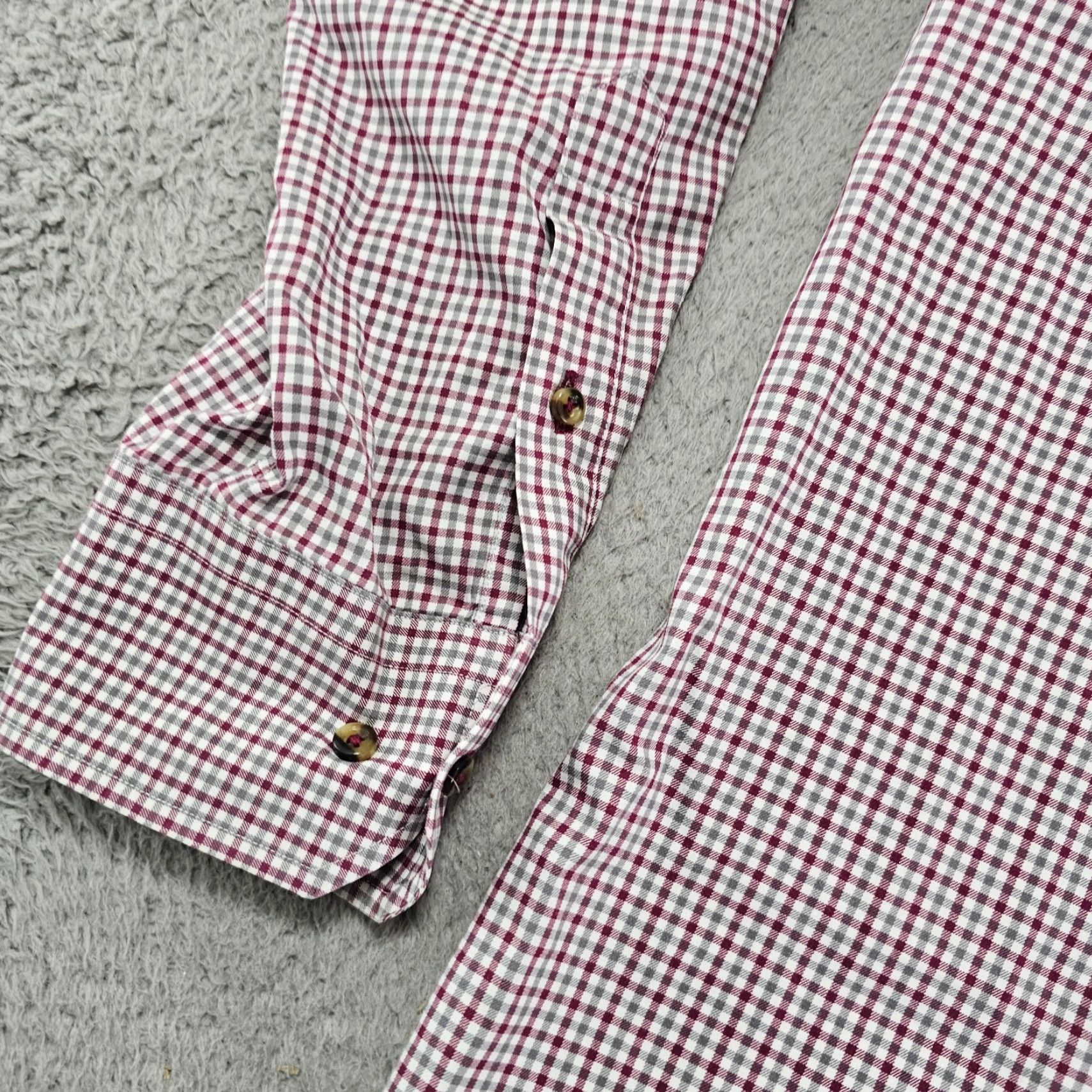 David Donahue David Donahue Dress Shirt Mens XL Check Twill Cotton Long Sleeve Pockets Button Collared Size 46R - 6 Thumbnail