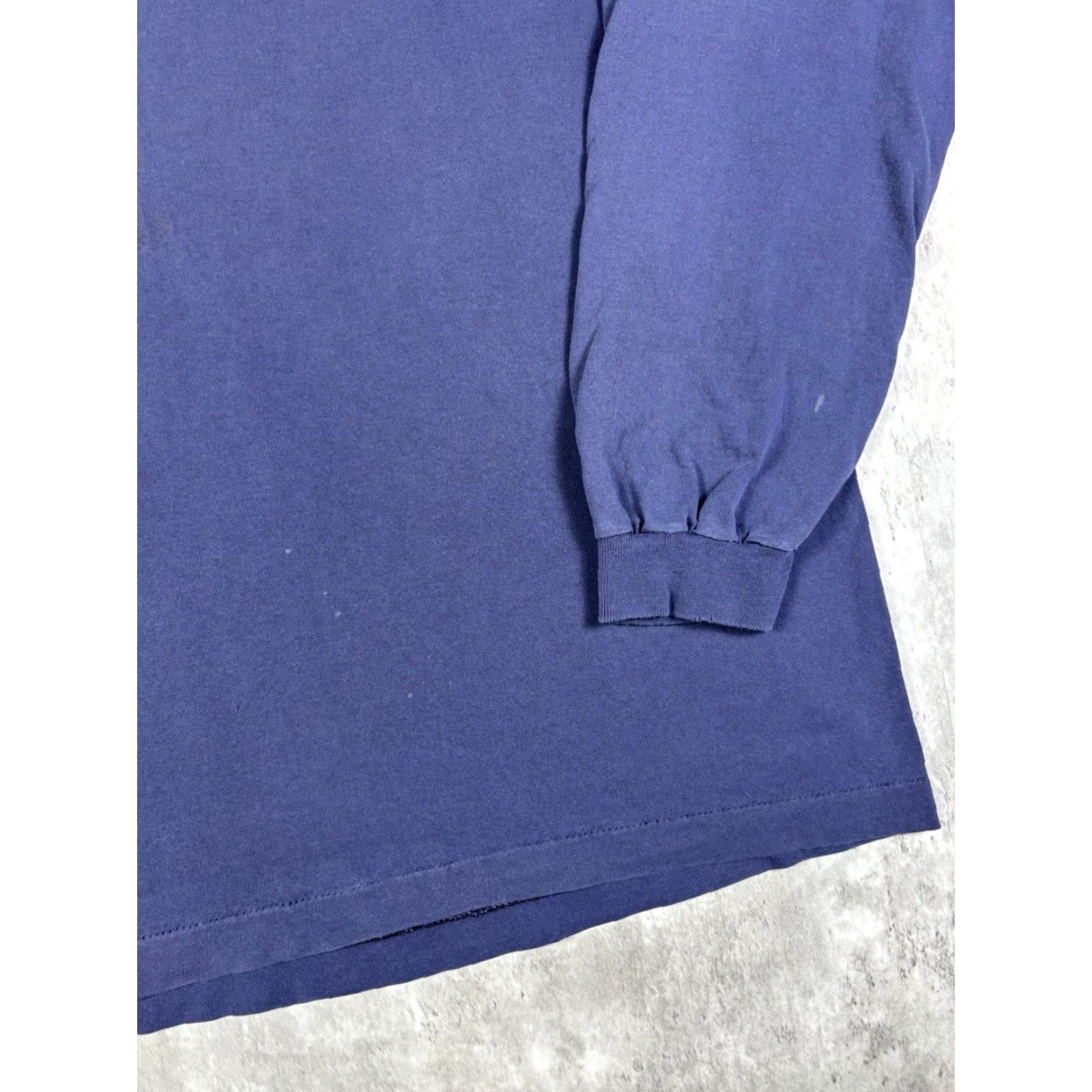 Bones VINTAGE 90s Fish Bone Long Sleeve T Shirt XL Blue Cotton Knit Men's Shirt Regular Size US XL / EU 56 / 4 - 6 Thumbnail