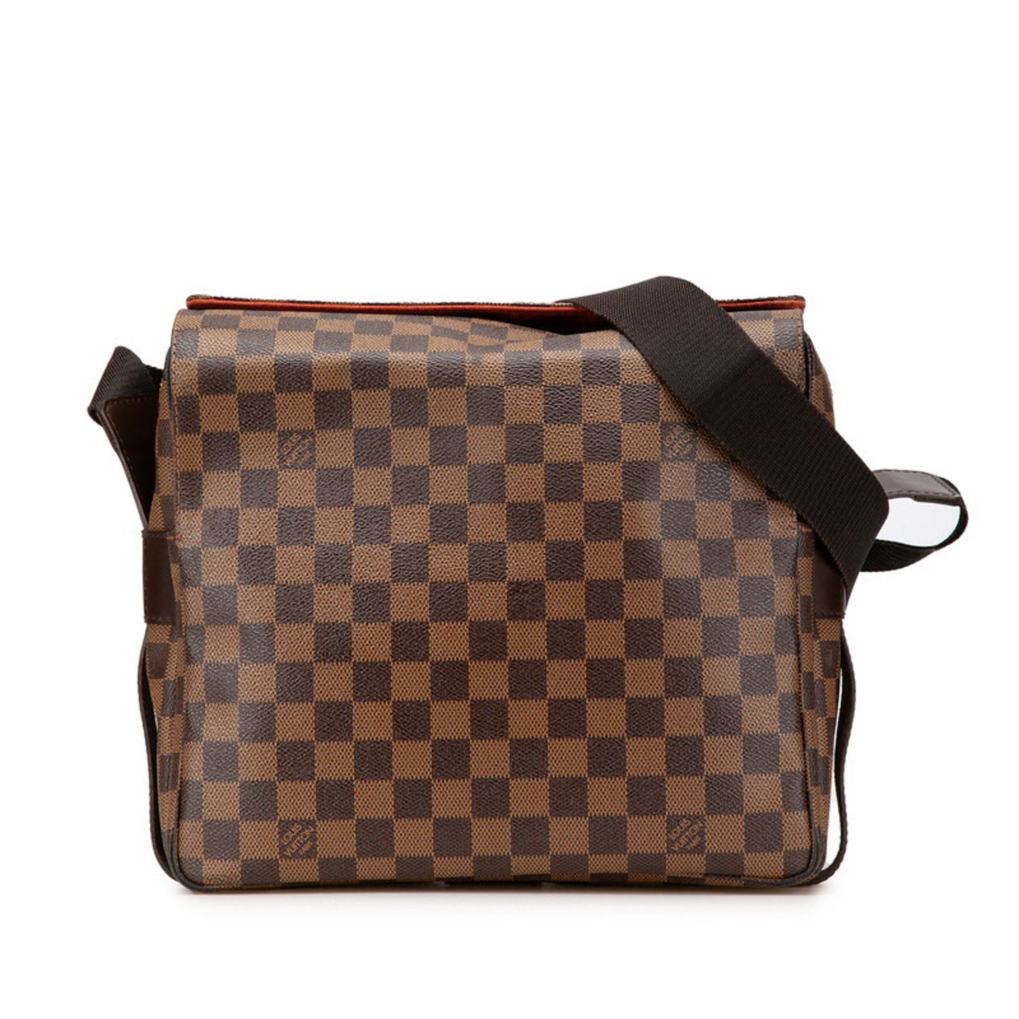 Louis Vuitton Damier Naviglio Shoulder Bag N45255 Brown Pvc Leather Women's Louis Vuitton