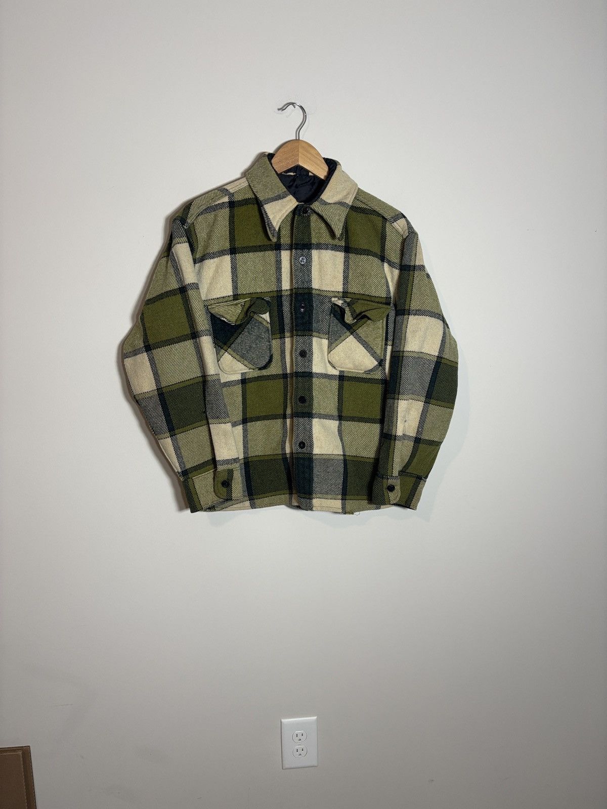 Vintage Vintage Montgomery Ward Heavy Flannel Shirt Jacket Size US L / EU 52-54 / 3 - 1 Thumbnail