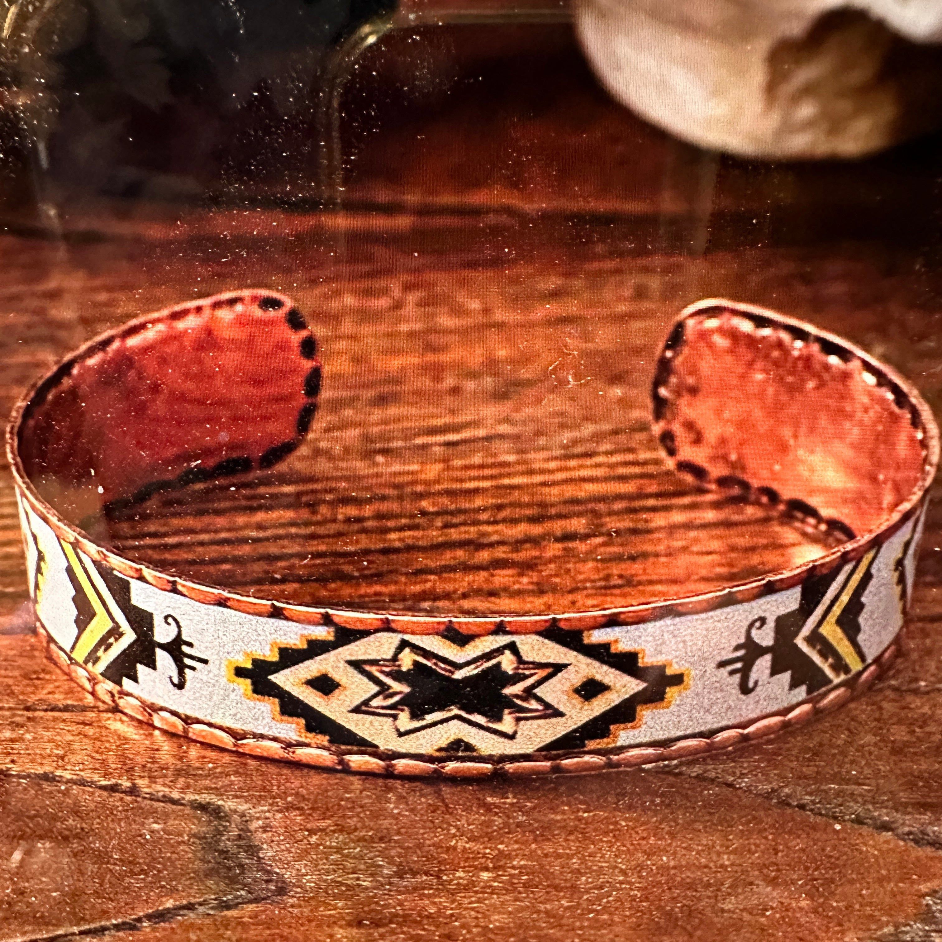 Other Handmade Boho Native American Navajo Copper Narrow Cuff Brac Size ONE SIZE - 2 Thumbnail