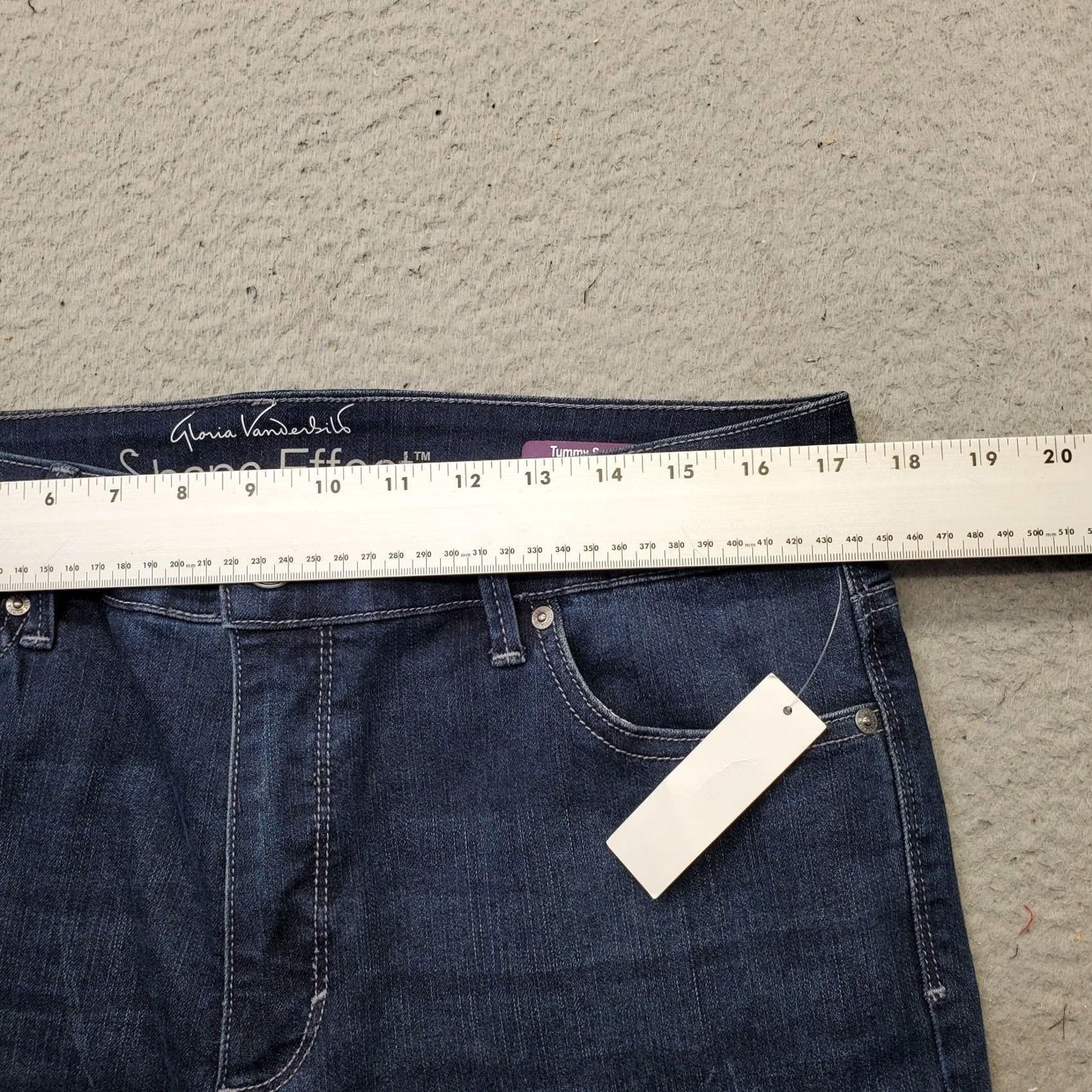 Gloria Vanderbilt Gloria Vanderbilt Womens 16P Jeans Bootcut Denim High Rise Blue 5-Pocket Regular Fit XS? Size 38" / US 16 / IT 52 - 6 Thumbnail