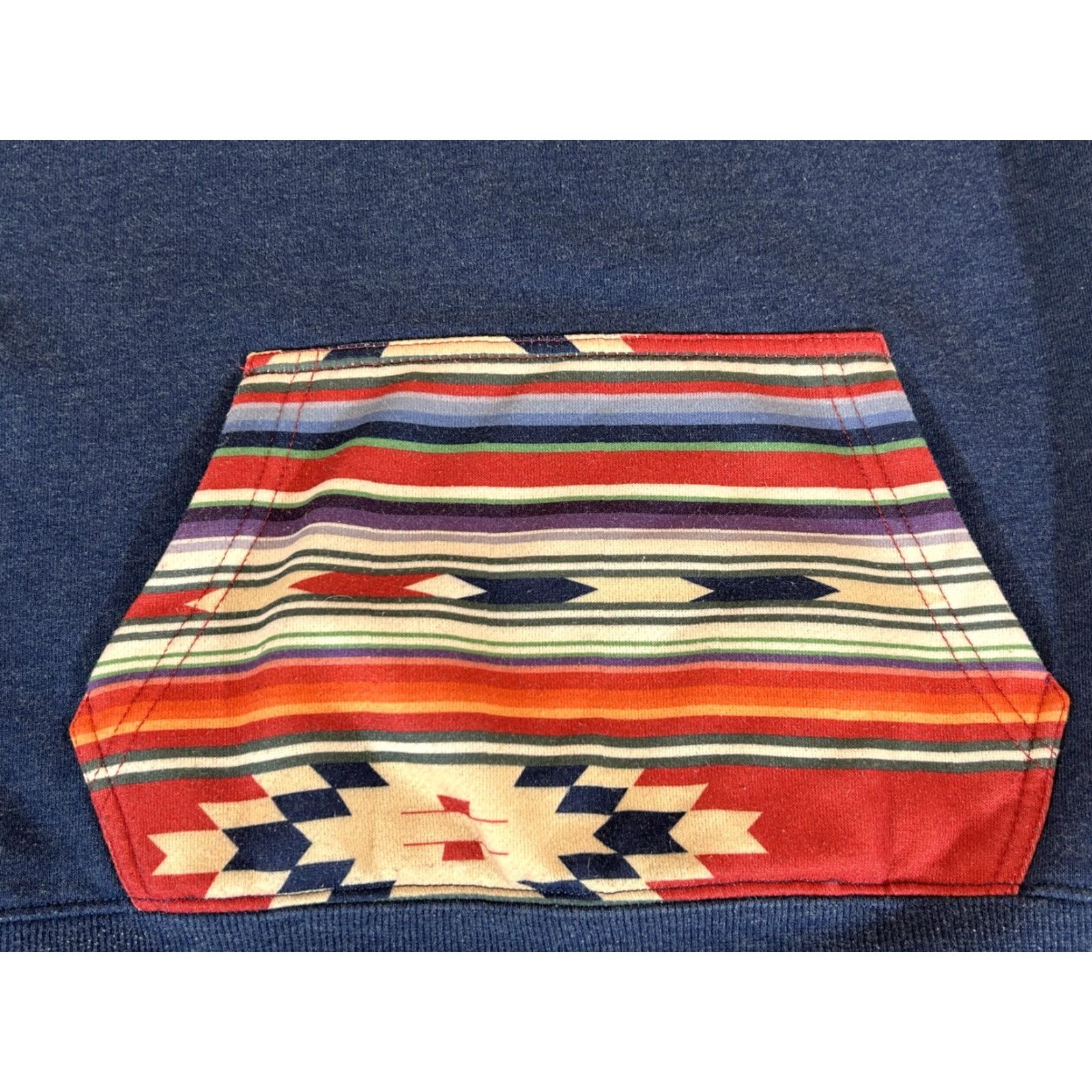 Vintage Hooey Hoodie Mens S Blue Tribal Aztec Western Pullover Fleece Sweatshirt Size US S / EU 44-46 / 1 - 2 Thumbnail