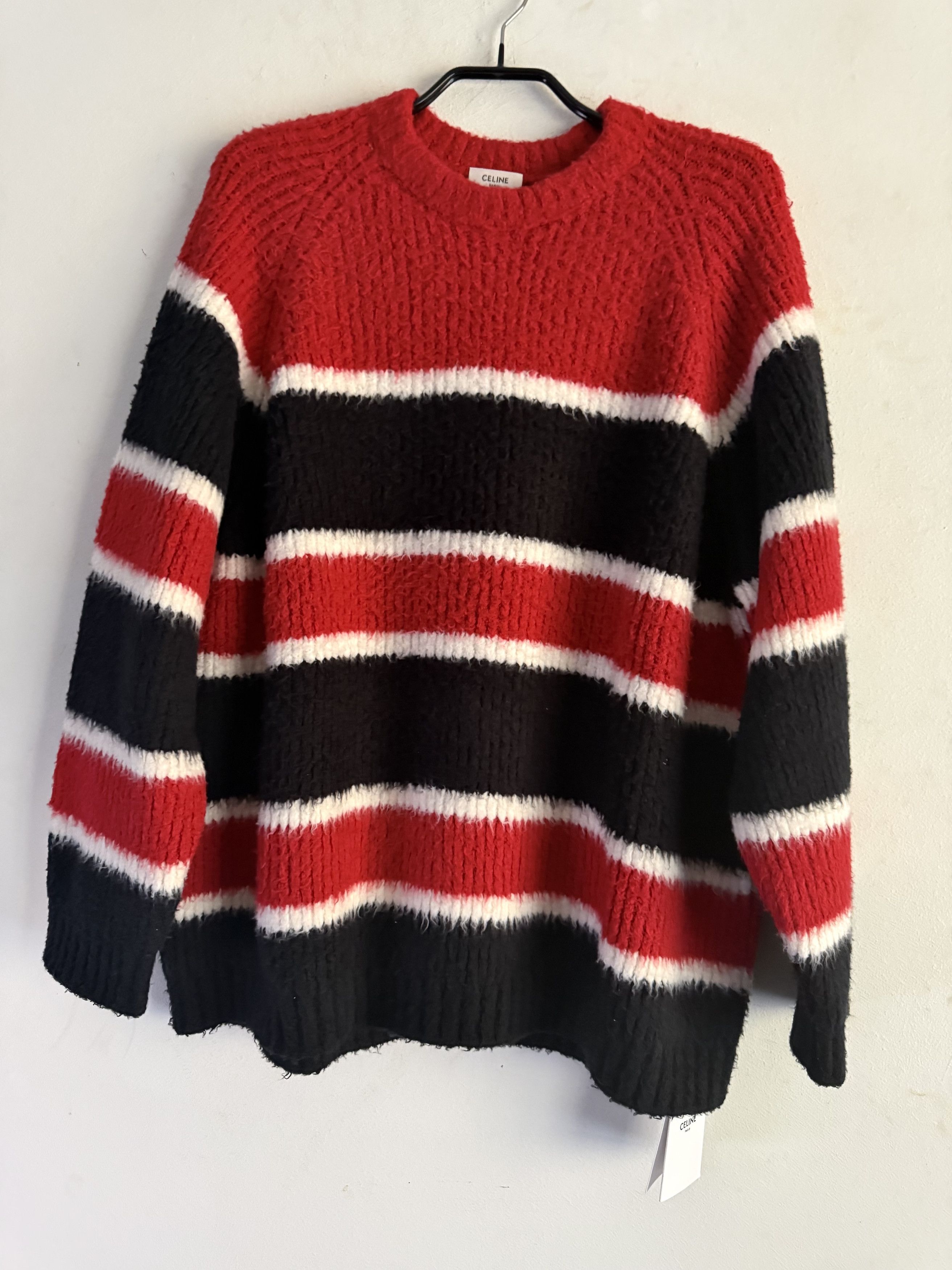 Celine Celine Aw21 Striped Bouclé Knit Size US L / EU 52-54 / 3 - 2 Thumbnail