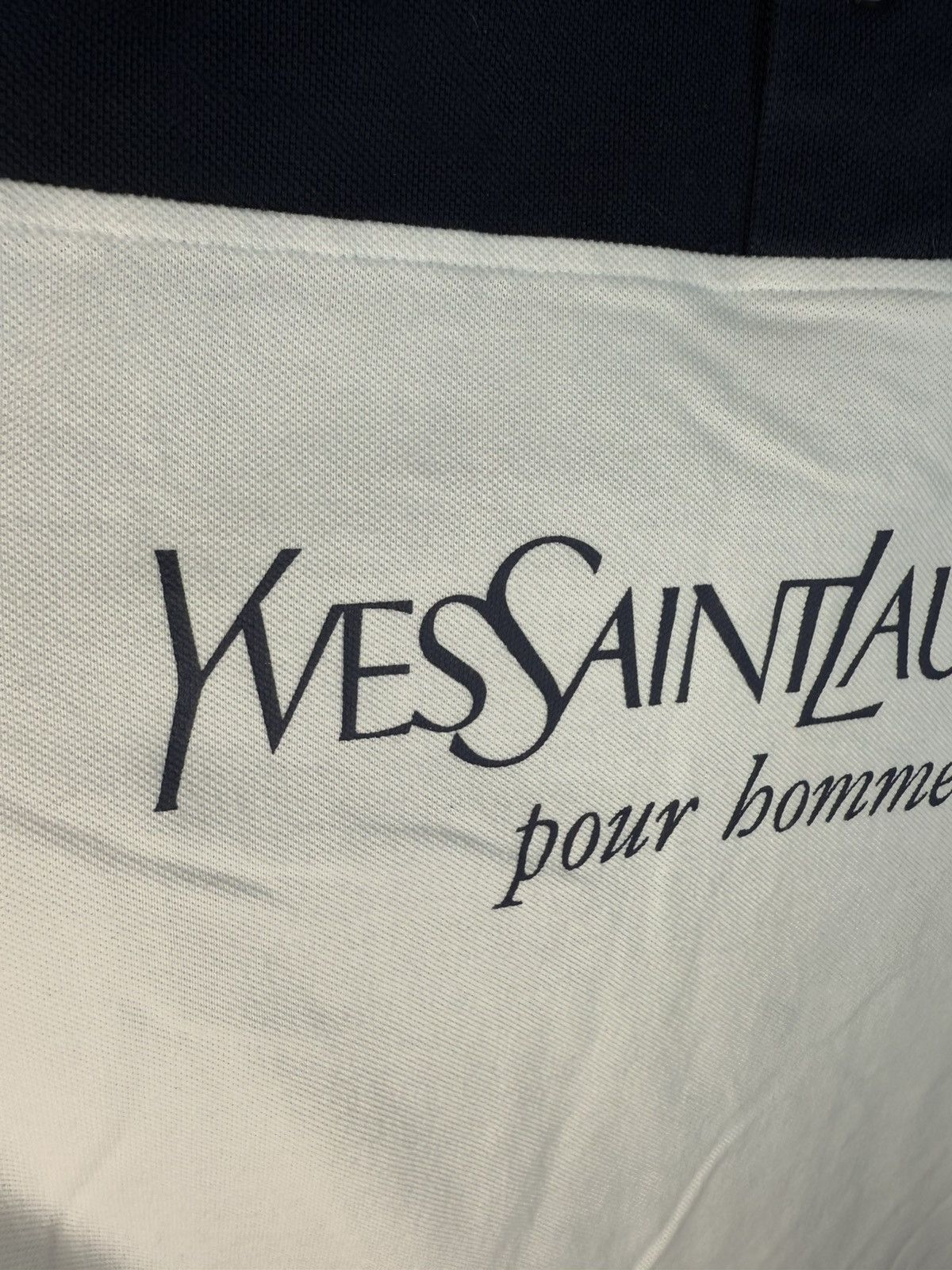 Yves Saint Laurent White YSL Polo Shirt Spell Out YSL T-Shirt Size US XL / EU 56 / 4 - 3 Thumbnail