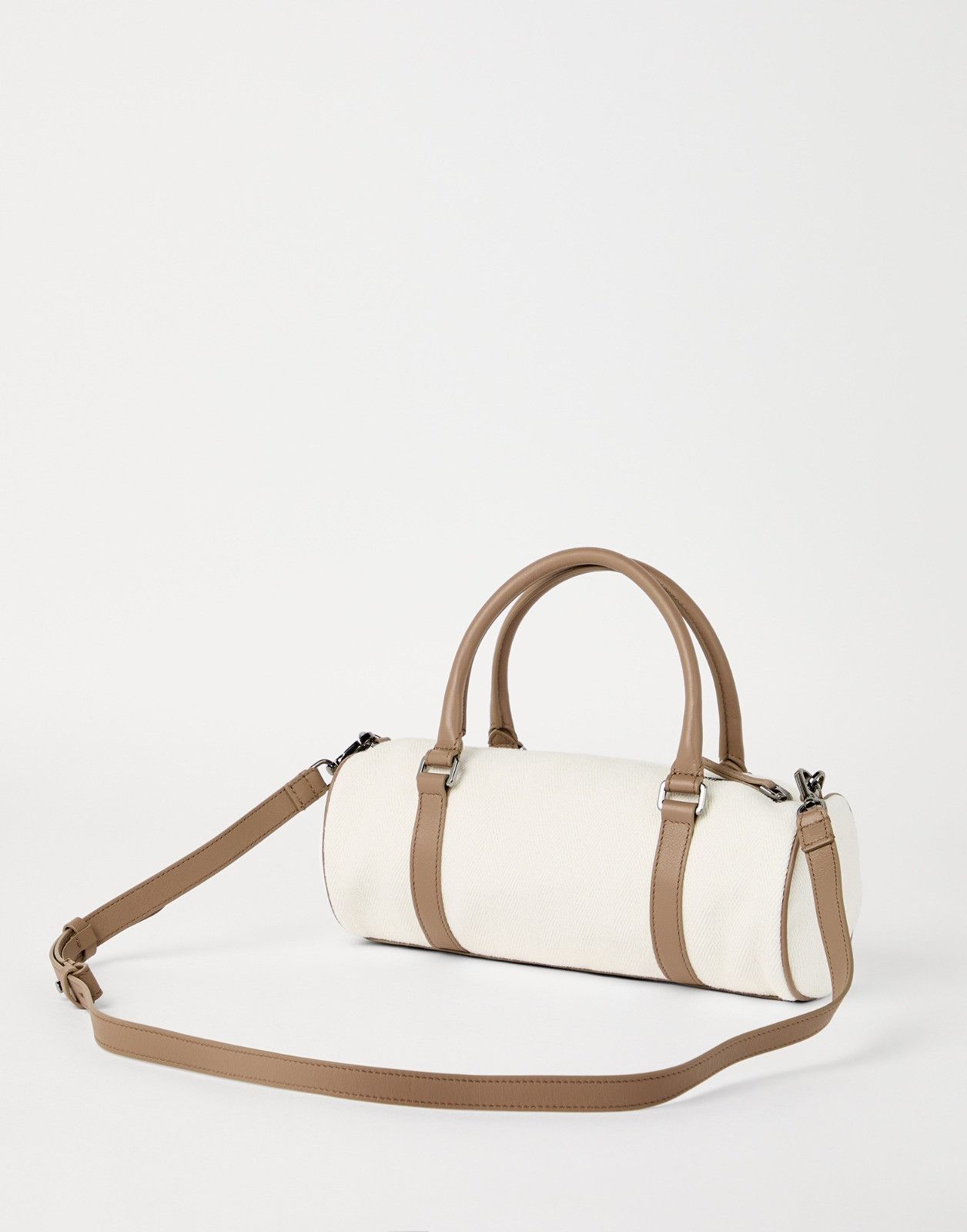 Brunello Cucinelli o1la1rc1a0326 Size: OS / Handbag in White/Brown Size ONE SIZE - 1 Thumbnail