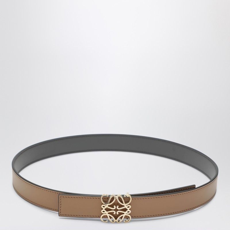 Loewe Loewe Reversible Anagram Belt In Beige/Gray Size ONE SIZE - 1 Thumbnail
