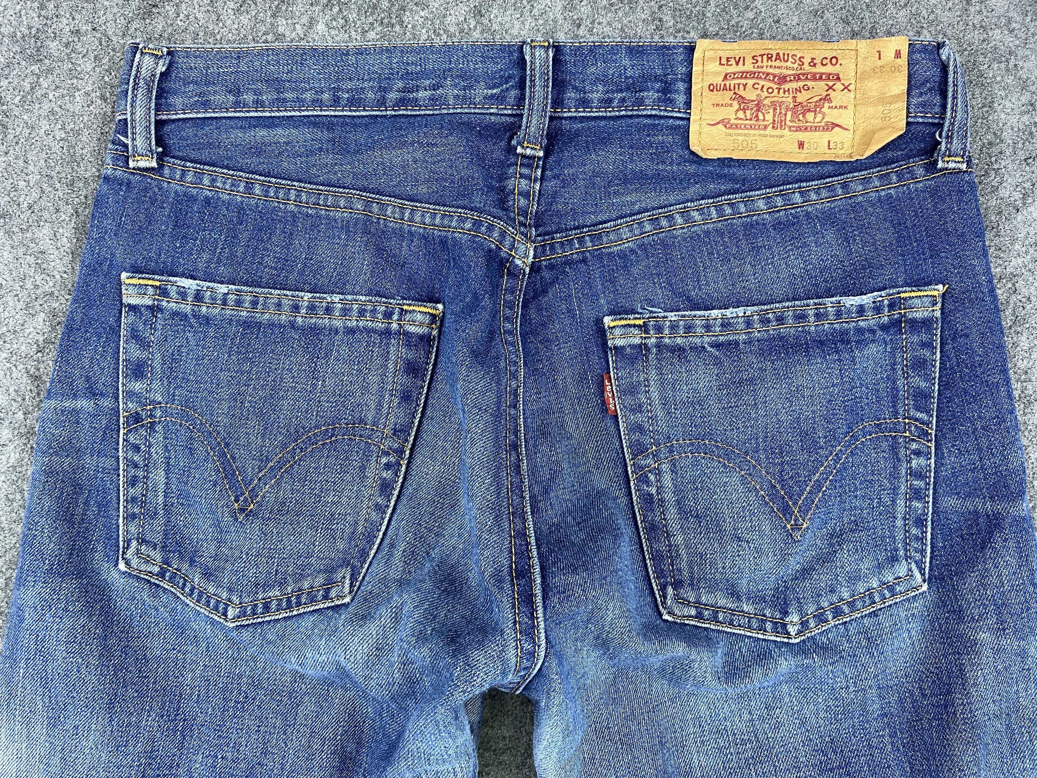 Levi's Blue Distressed Vintage Levi's 505 32x30.5 Denim -JN1215 Size US 32 / EU 48 - 4 Thumbnail