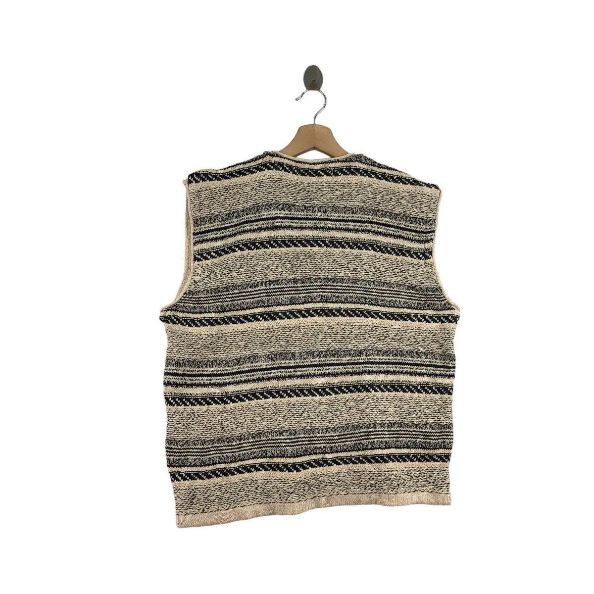 Vintage Vtg JUN MEN IMPORT Collection V Neck Boro Knitwear Tank Top Size US XL / EU 56 / 4 - 2 Thumbnail