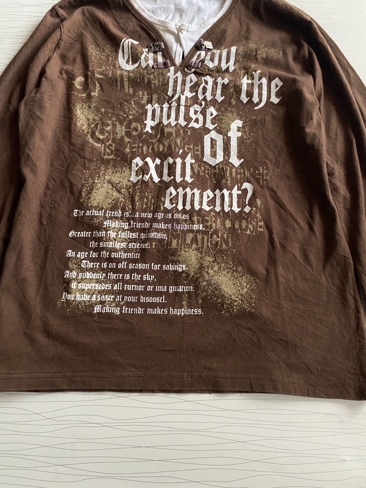 KMRii Japanese Hear The Pulse Double Layer Tee Size US L / EU 52-54 / 3 - 4 Thumbnail