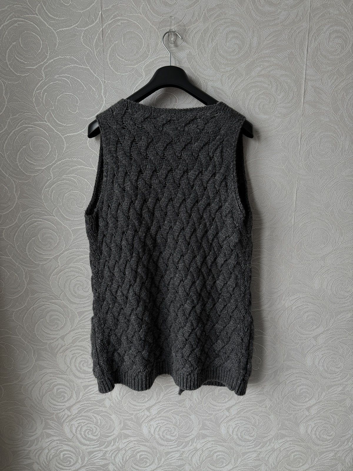 Miu Miu MIU MIU Gray Cable Knit Vest Jacket Cardigan 38 Knitwear Size XS / US 0-2 / IT 36-38 - 10 Thumbnail
