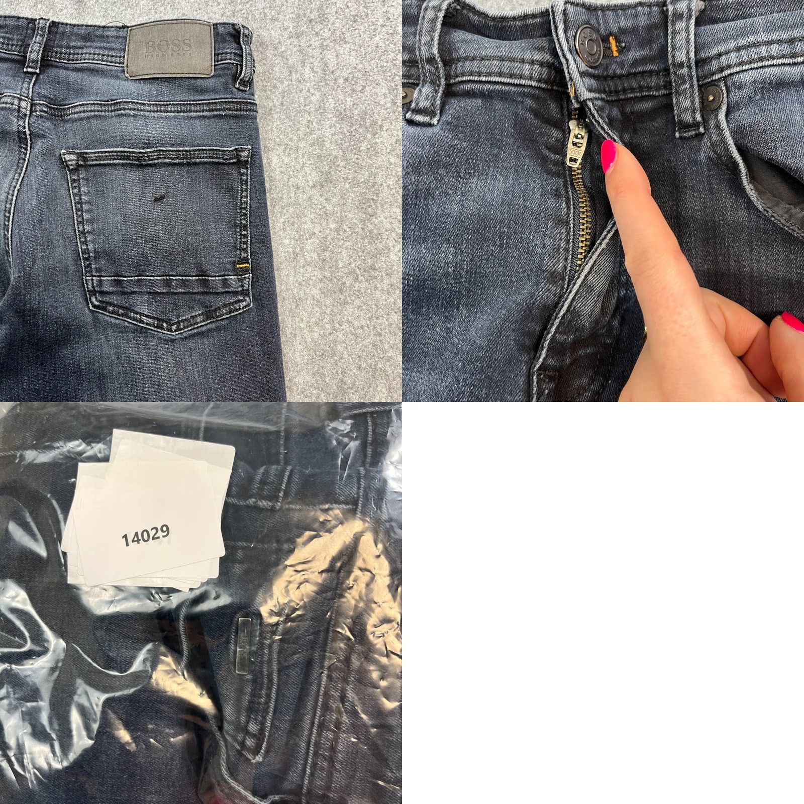 Hugo Boss HUGO BOSS Jeans Slim Fit 30 32 Delaware Denim Blue Dark Wash Stretch Five-Pocket Men Clothing Regular Pocket Type Size US 30 / EU 46 - 9 Thumbnail