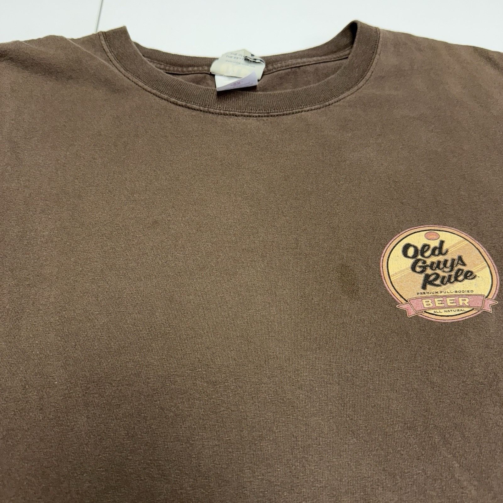 Vintage Vintage Old Guys Rule Beer T Shirt Mens 2XL Brown Short Slee Size US XXL / EU 58 / 5 - 4 Thumbnail