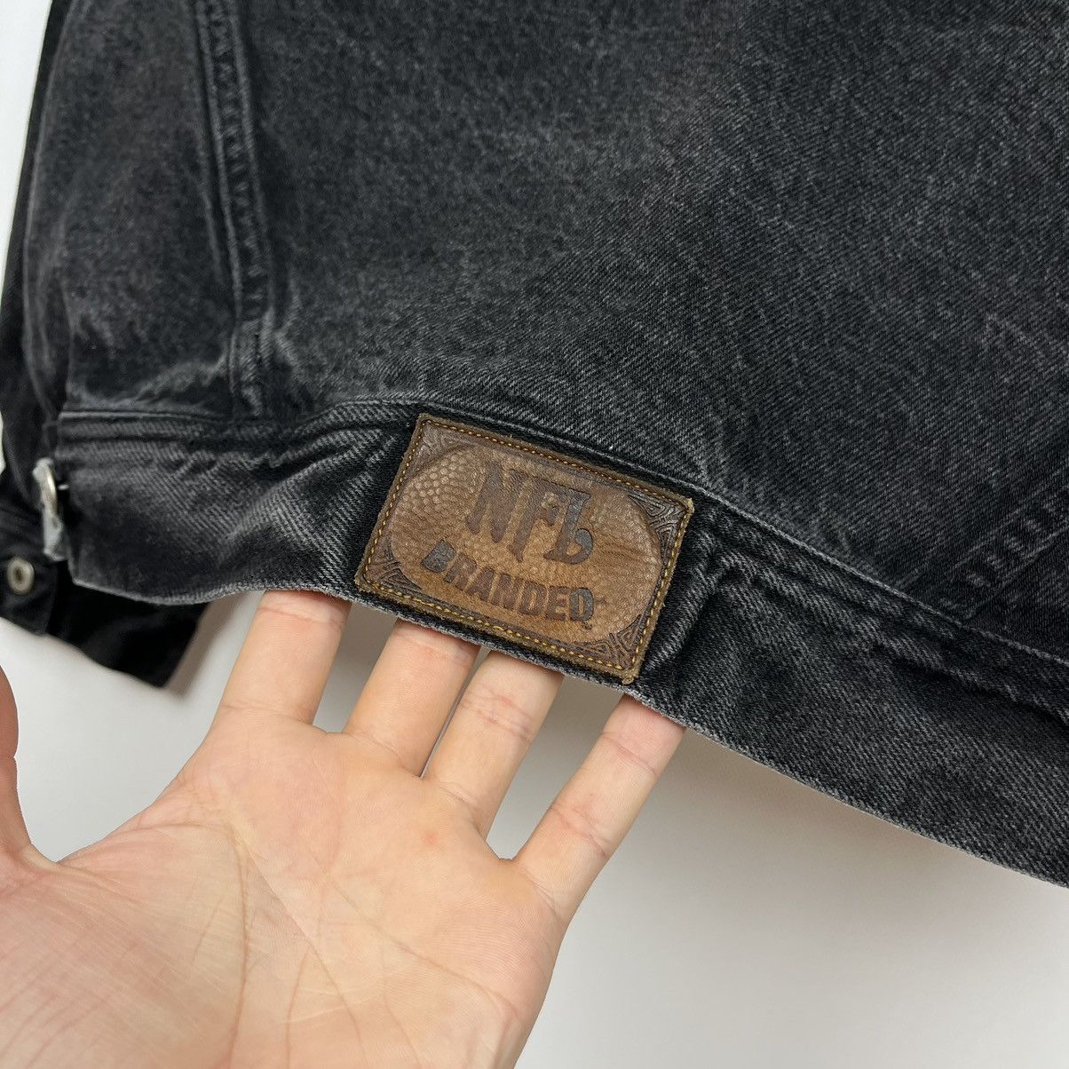 NFL Vintage Oakland Raiders NFL rare big logo denim jacket 90’s Size US M / EU 48-50 / 2 - 21 Thumbnail