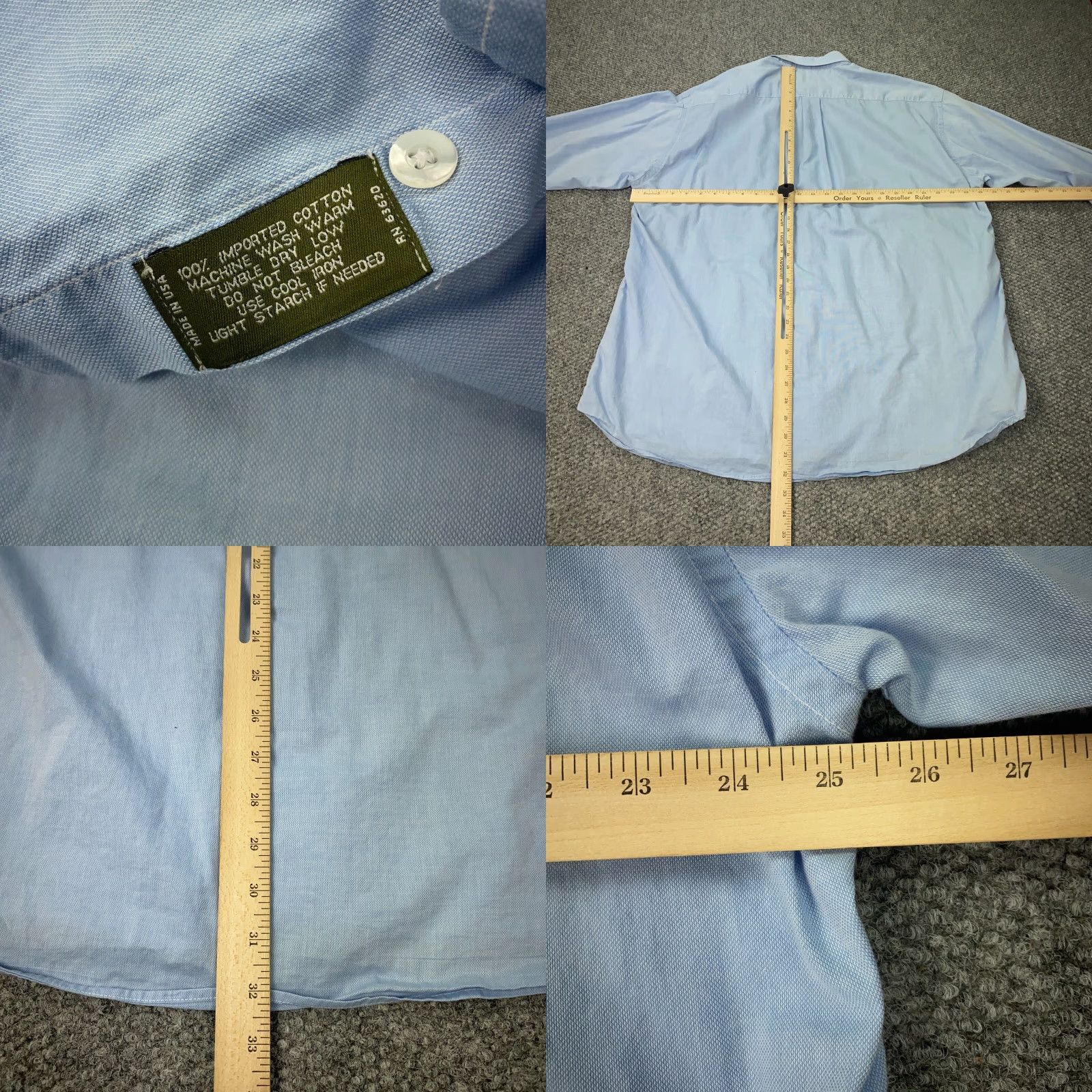 Vintage VINTAGE Gitman Bros Shirt Mens XL Blue Oxford Button-Down Collar USA Cotton Solid Casual Preppy 60s 70s Men Size US XL / EU 56 / 4 - 8 Thumbnail