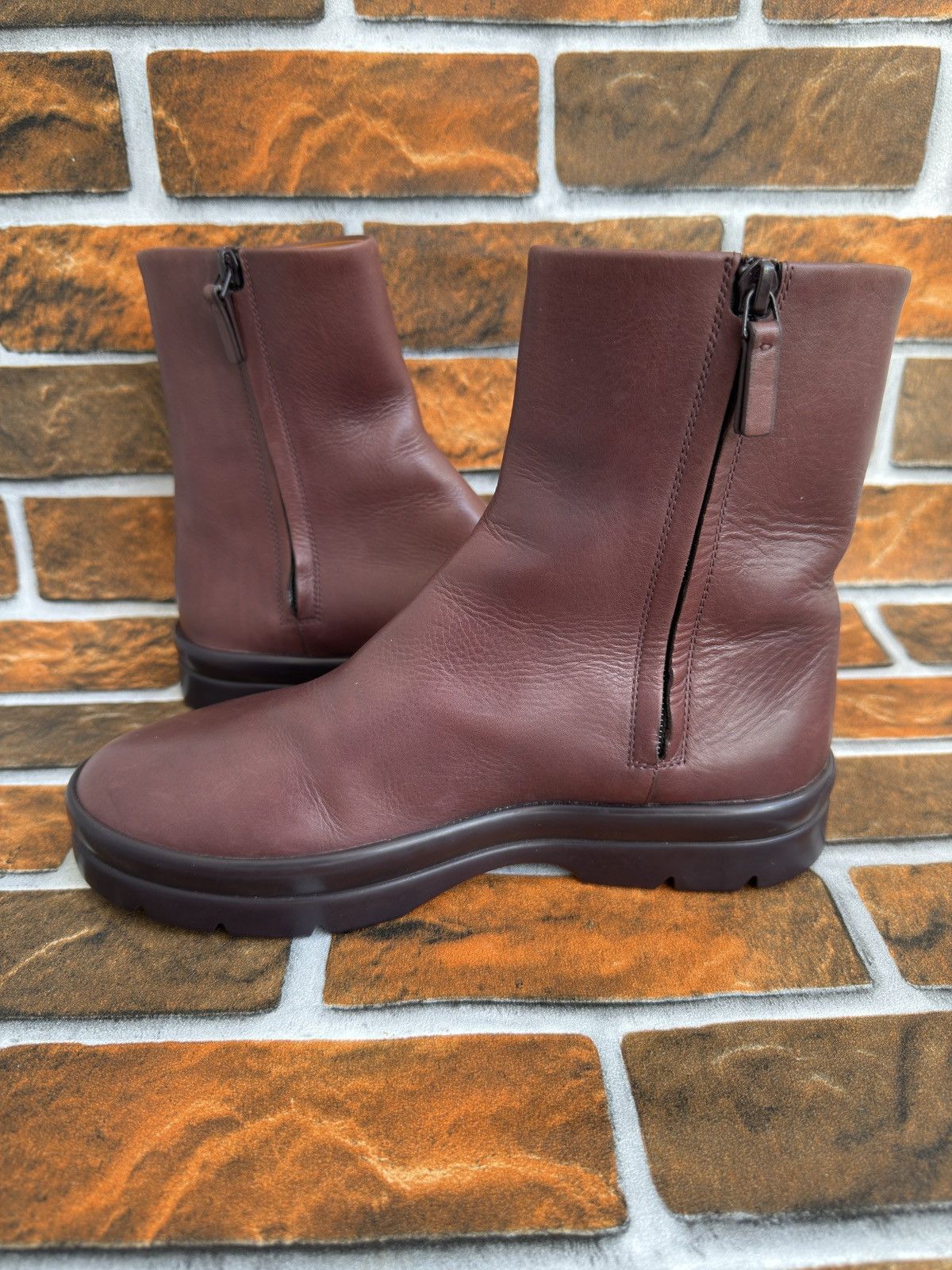 The Row Burgundy billie ankle boots Size US 7 / IT 37 - 5 Thumbnail