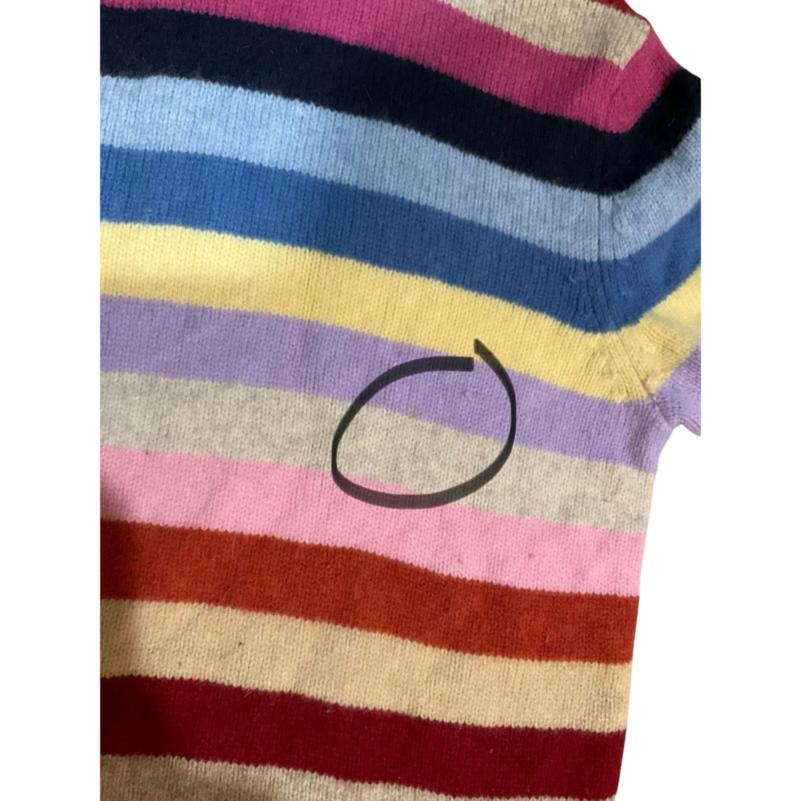 Old Navy Old Navy Y2K 100% Lambs Wool Turtleneck Sweater Stripe Size L / US 10 / IT 46 - 2 Thumbnail
