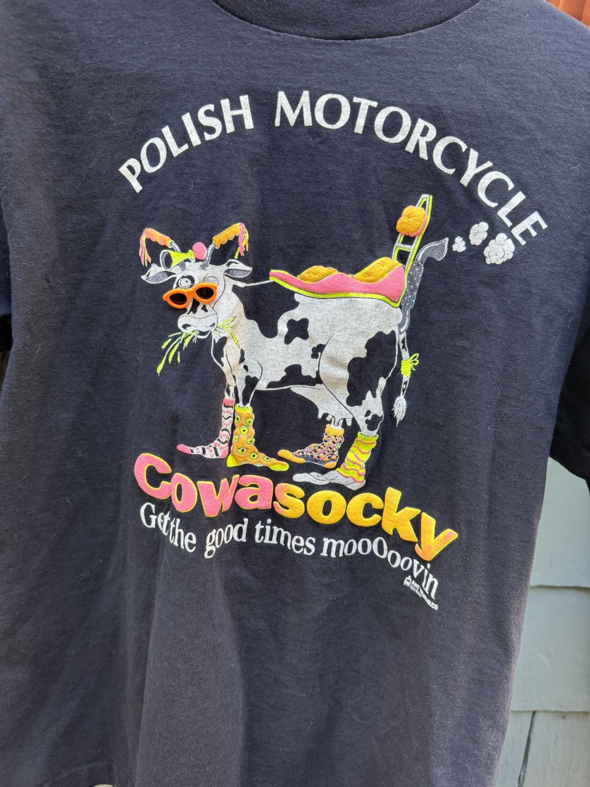 Vintage Vintage motorcycle tee 1990s single stitch L softee Size US L / EU 52-54 / 3 - 4 Thumbnail