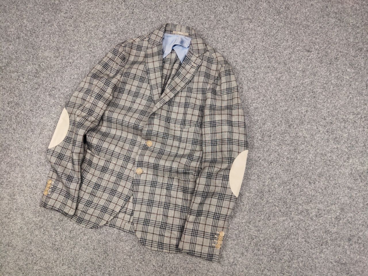 Paoloni Paoloni Italy Design classic light checked Blazer jacket Size US M / EU 48-50 / 2 - 3 Thumbnail