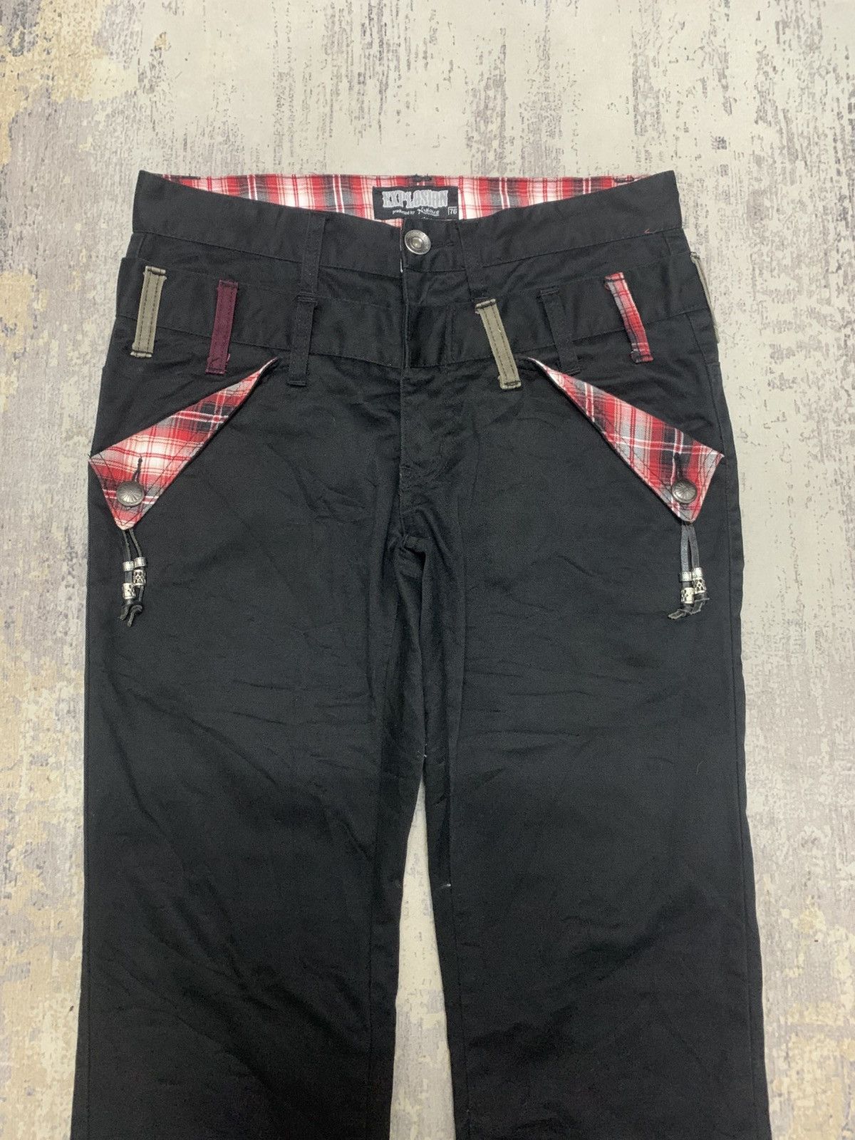 Japanese Brand Nylaus Japanese Brand Double Waist Punk Bondage Pants Size US 29 - 3 Thumbnail