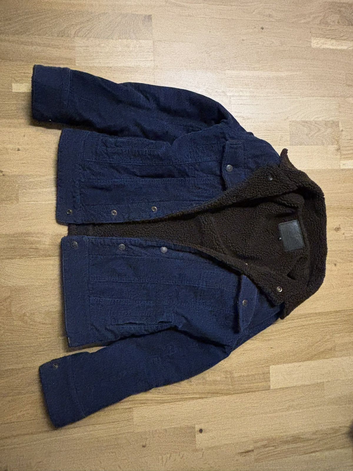 No ID shearling corduroy jacket