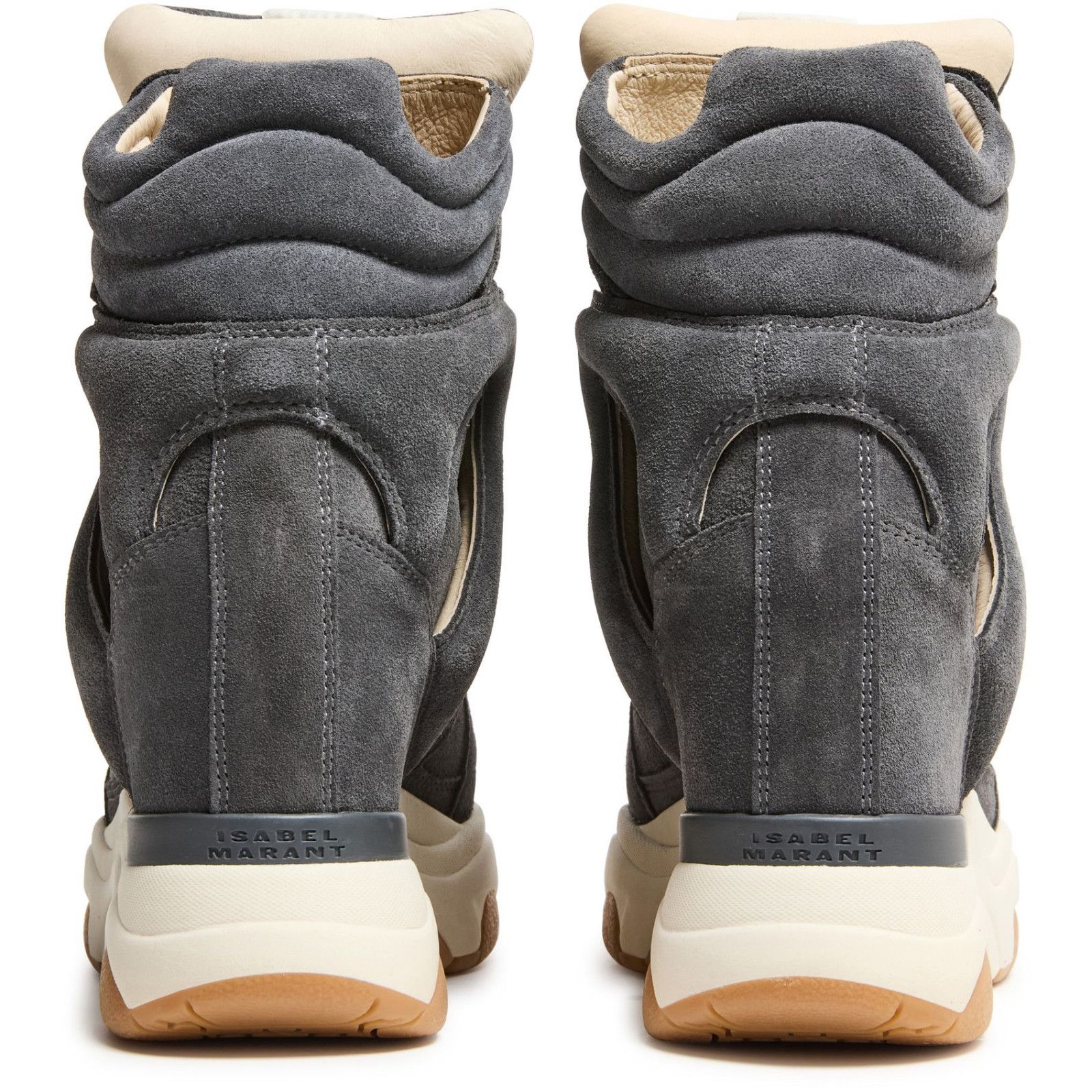 ISABEL MARANT Balskee Asphalt Suede And Leather Wedge Sneake