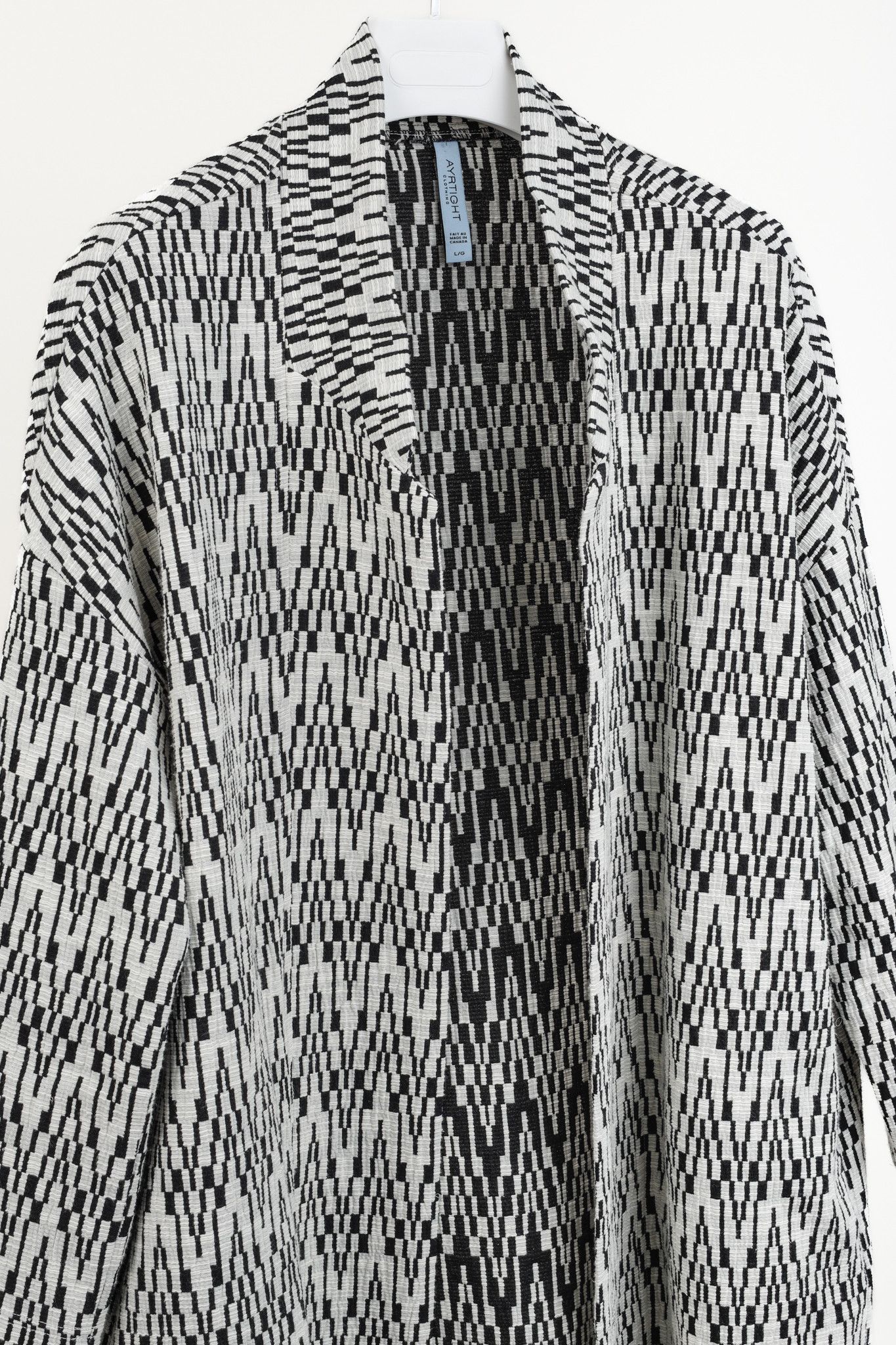 Other Ayrtight Black and White Duster Coat Size L / US 10 / IT 46 - 3 Thumbnail
