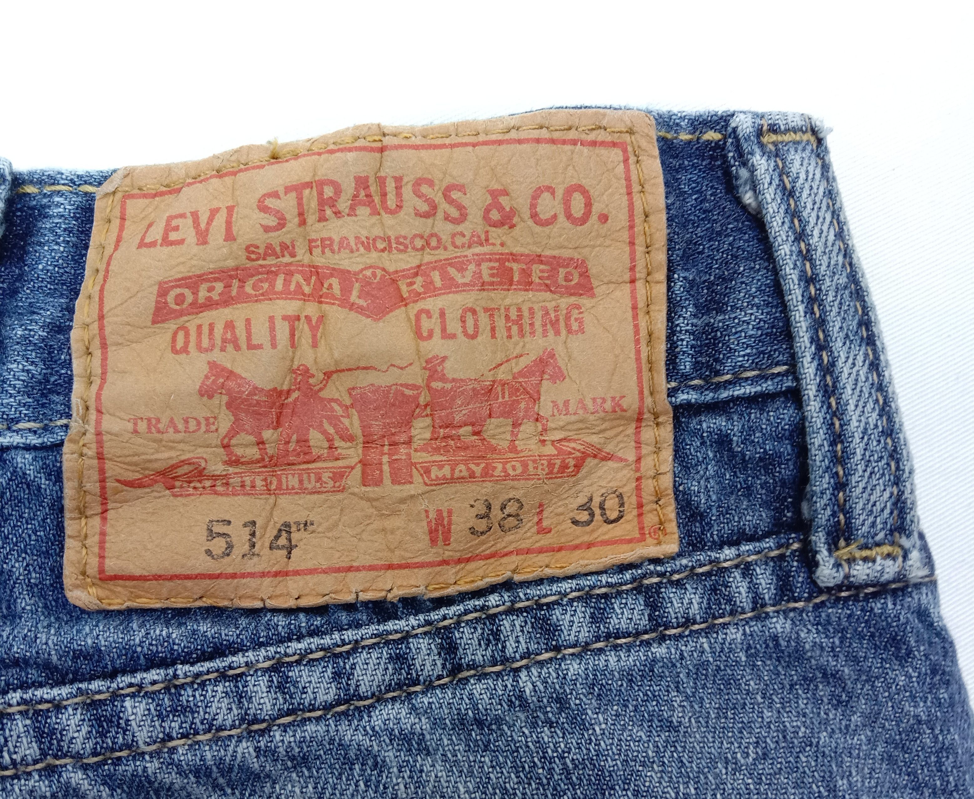 Levi's Vintage Levi's 514 Jeans Blue Wash Straight Fit Denim Size US 38 / EU 54 - 15 Thumbnail
