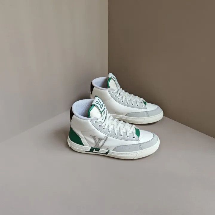 Louis Vuitton Louis Vuitton Charlie High-Top Sneakers in White Green -250 Size US 7 / IT 37 - 6 Thumbnail