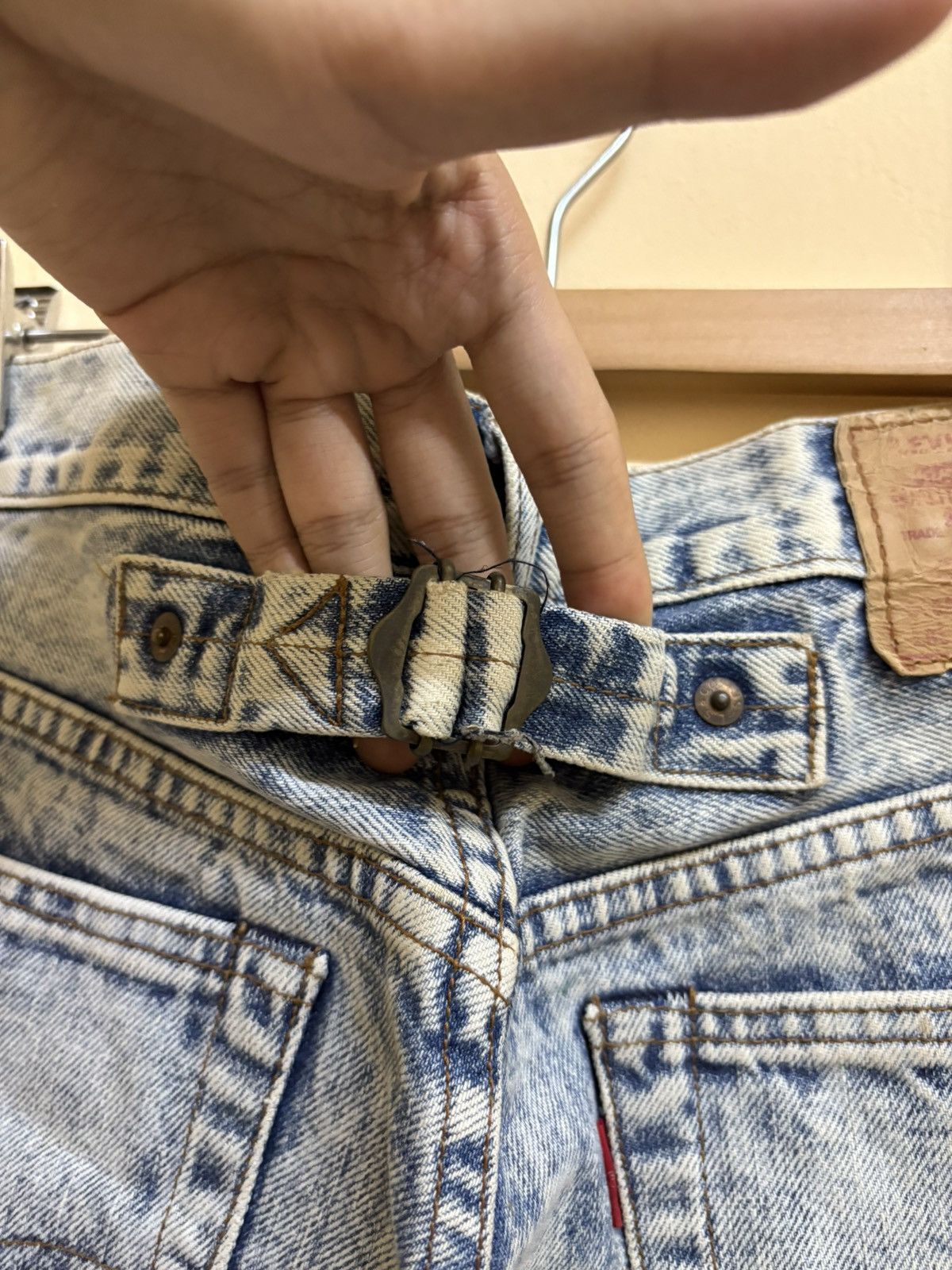 Levi's Vintage 90s Levis 701 XX Big E Back Buckle Selvedge Jeans Size US 30 / EU 46 - 8 Thumbnail