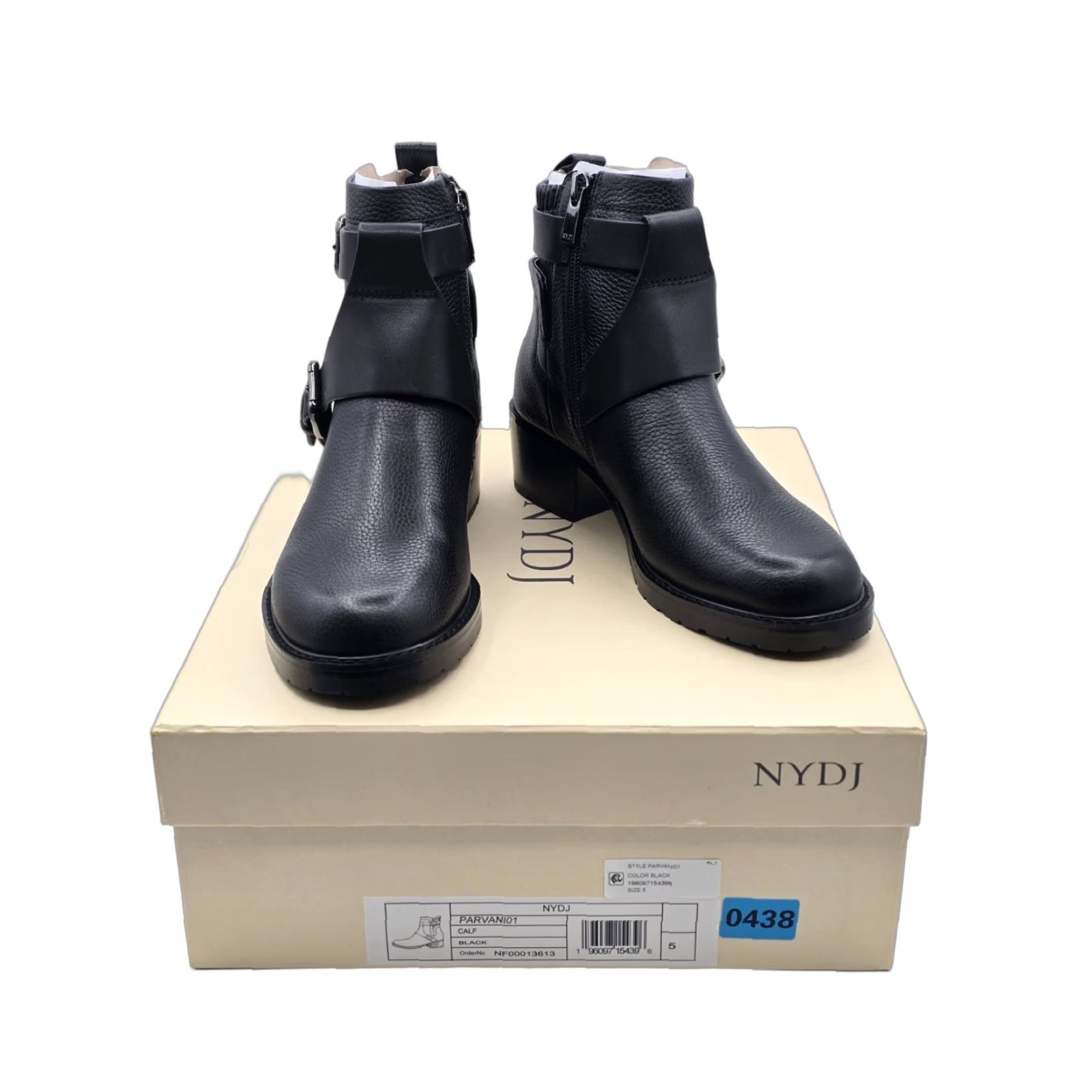 NYDJ NYDJ Parvani Boots Mid Calf Boot Black 5 M New In Box Women's Boot Moto City Casual Womens NYDJ Parvani Boots Black 5 M Size US 5 / IT 35 - 1 Thumbnail