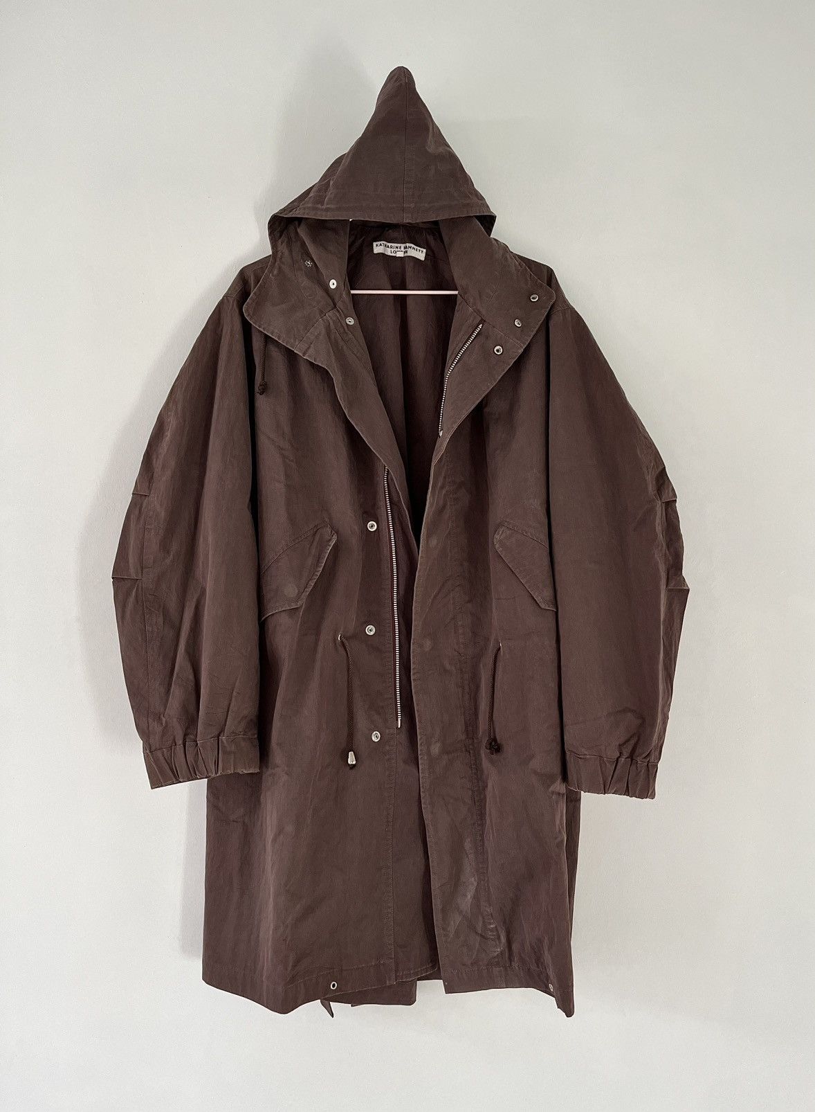 90s Rare Katharine Hamnett London Killer Pack Hood Jacket