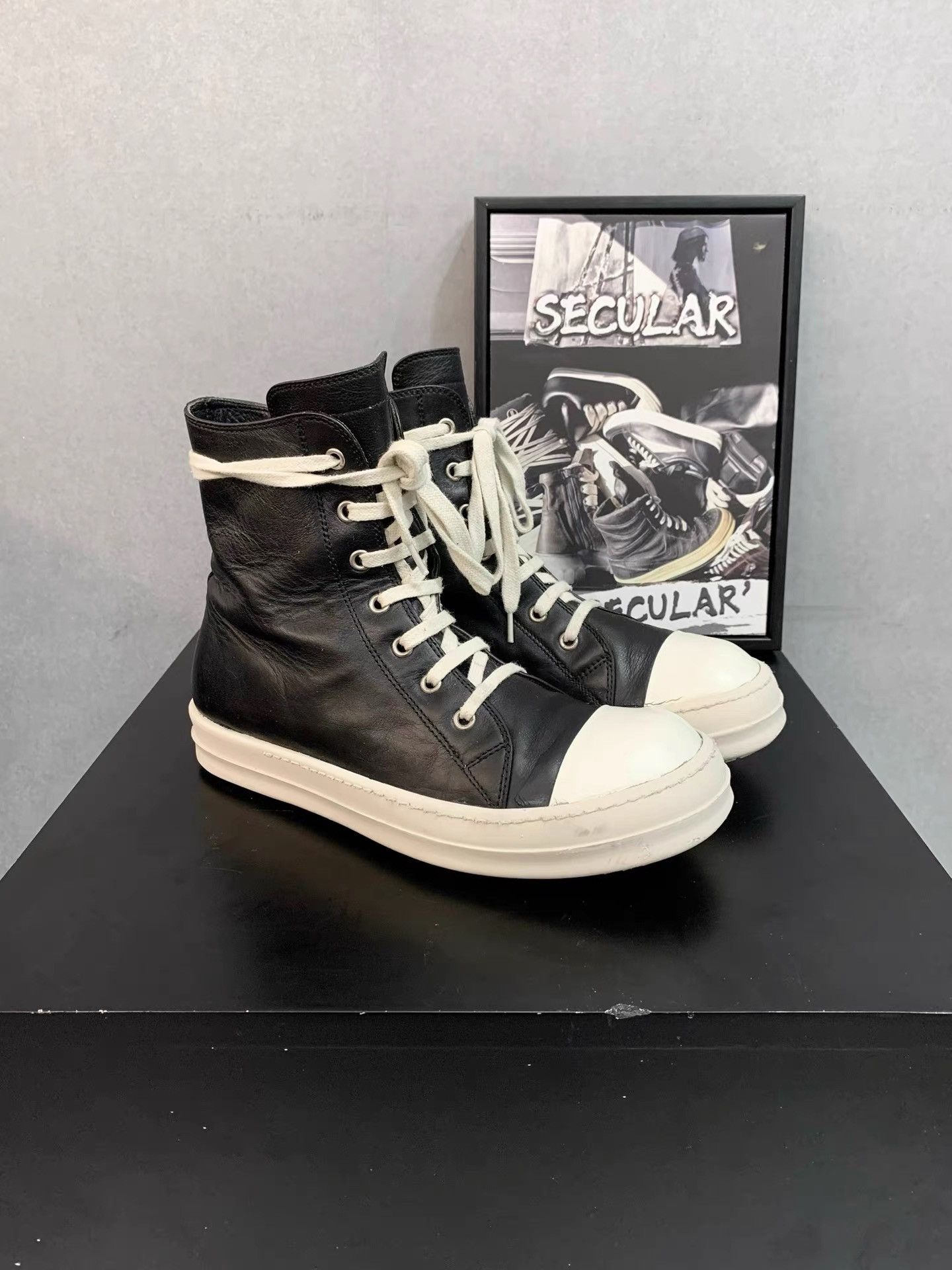 Rick Owens Rick Owens Leather Ramones K34 Size US 7 / EU 40 - 3 Thumbnail