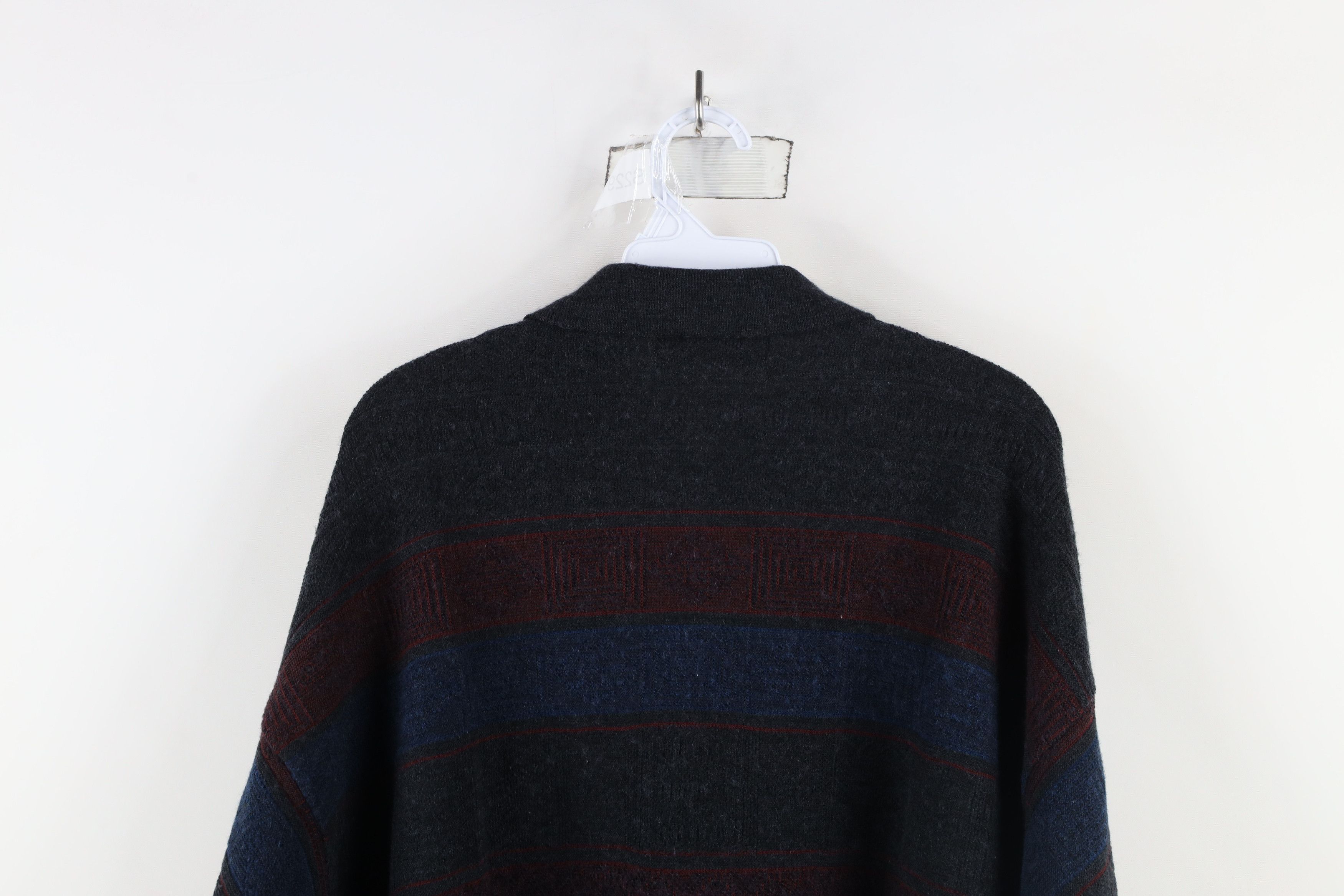 Vintage Vintage 90s Streetwear Wool Blend Knit Collared Sweater Size ONE SIZE - 8 Thumbnail