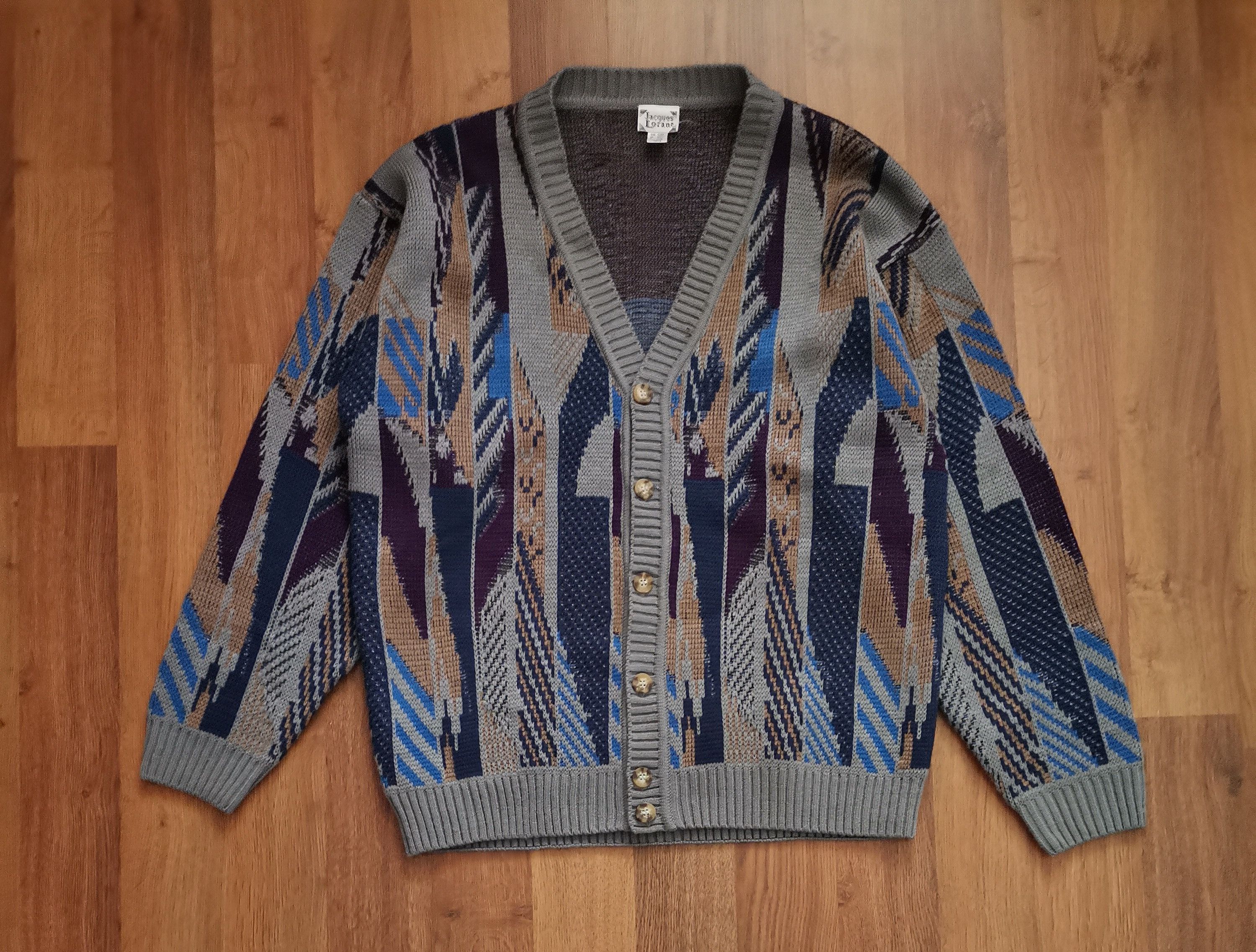 Vintage Vintage Jacques Lorant Abstract Sweater Size US L / EU 52-54 / 3 - 1 Thumbnail