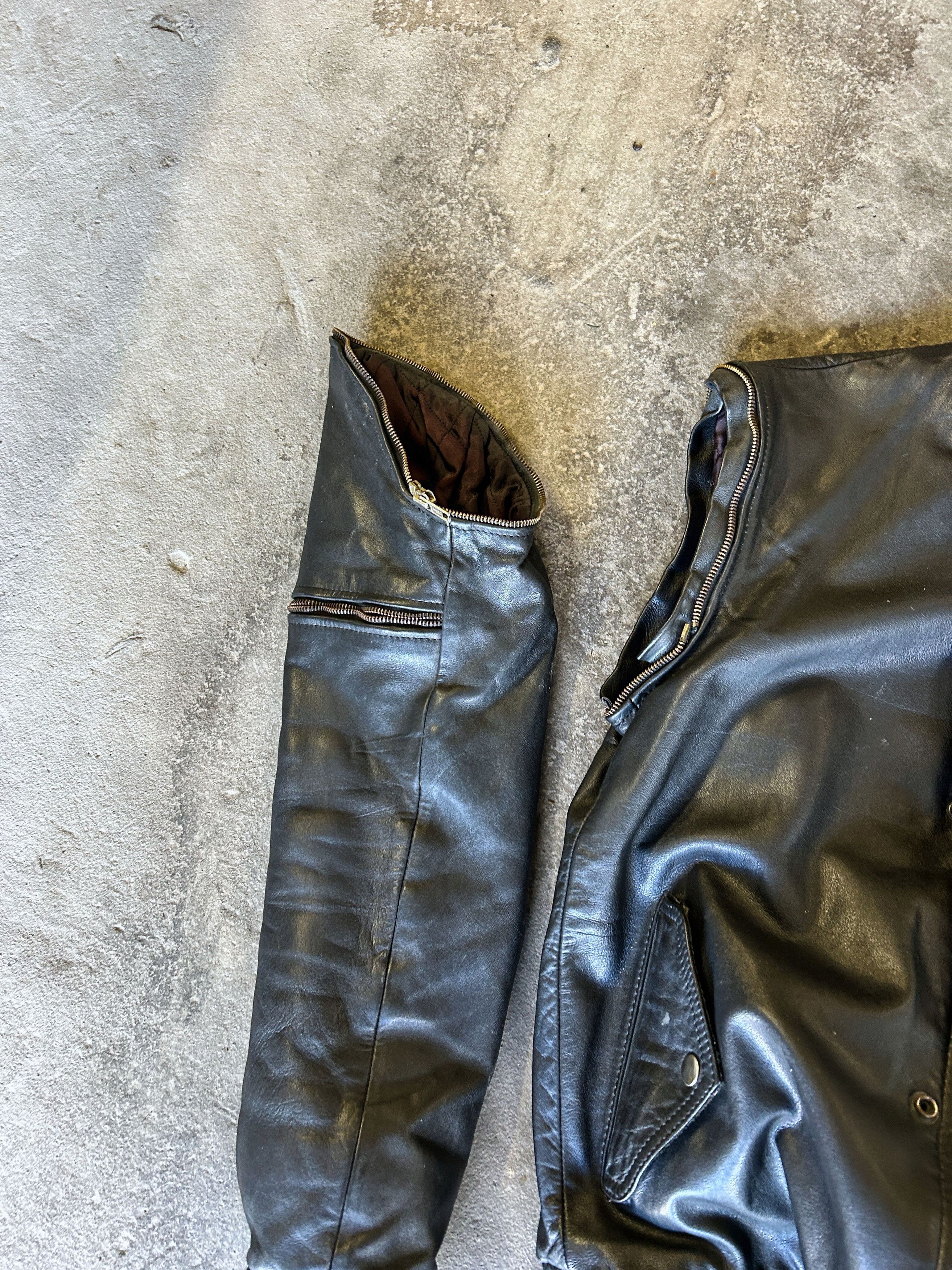 Japanese Brand Vintage Leather Cafe Racer Jacket Minimal Biker Style Size US M / EU 48-50 / 2 - 19 Thumbnail