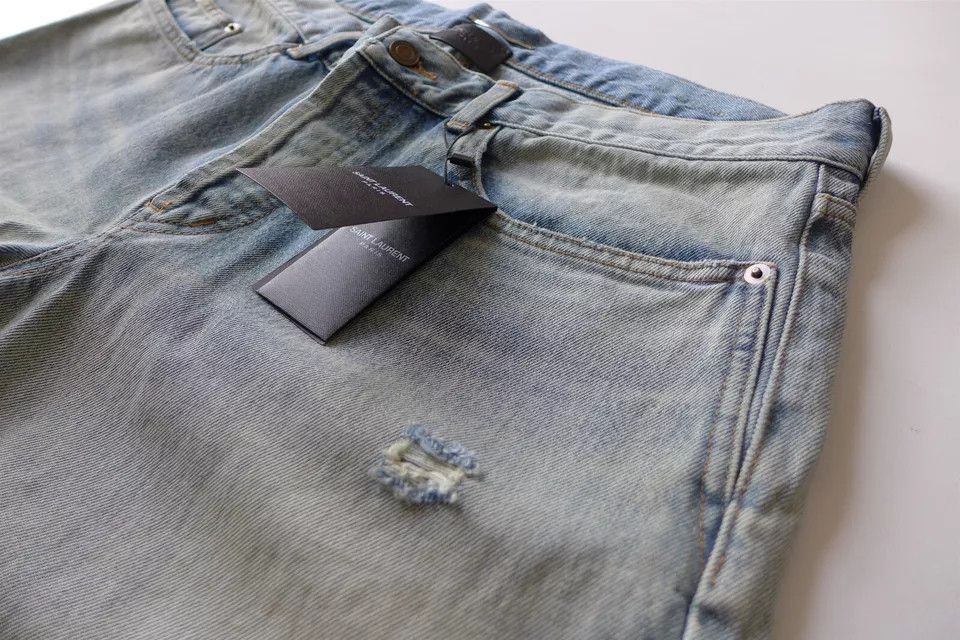 Saint Laurent Paris o1bcso1str0924 Etienne Pants in Blue Size US 30 / EU 46 - 8 Thumbnail